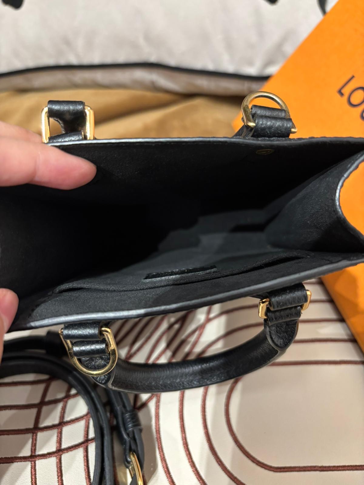 LV Petit SAC Plat Empreinte 2WAY Bag M81417 黑色牛皮98%new ✅長肩帶斜孭可以調節長度✅dust bag 
