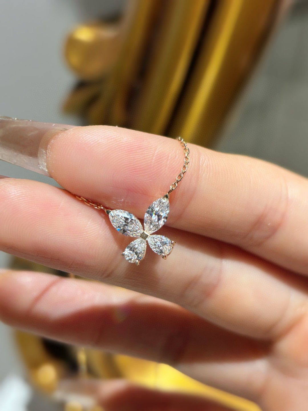 18K Lab Diamond Necklace