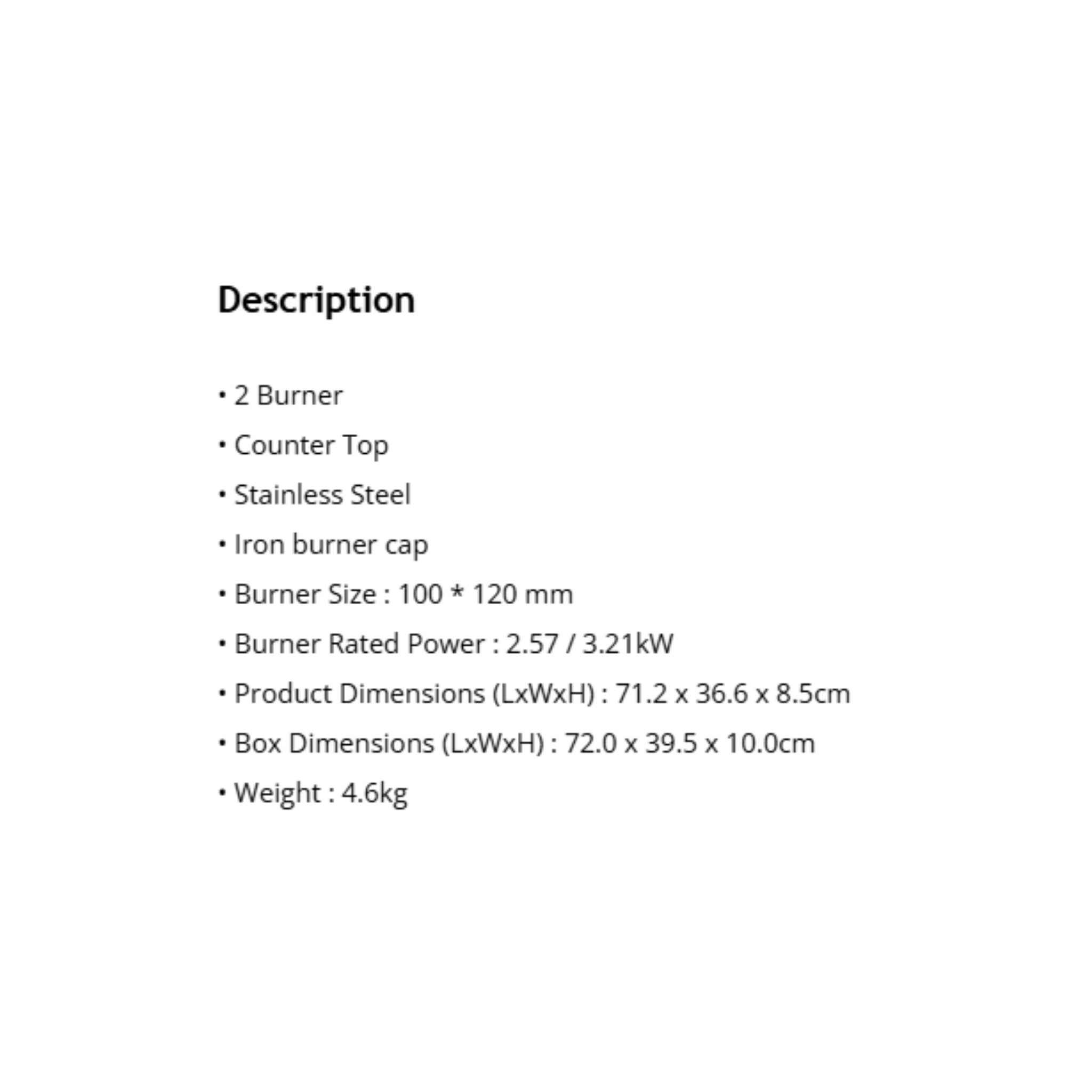 Phison 7.1kW Counter Top Gas Cooker PGC-305