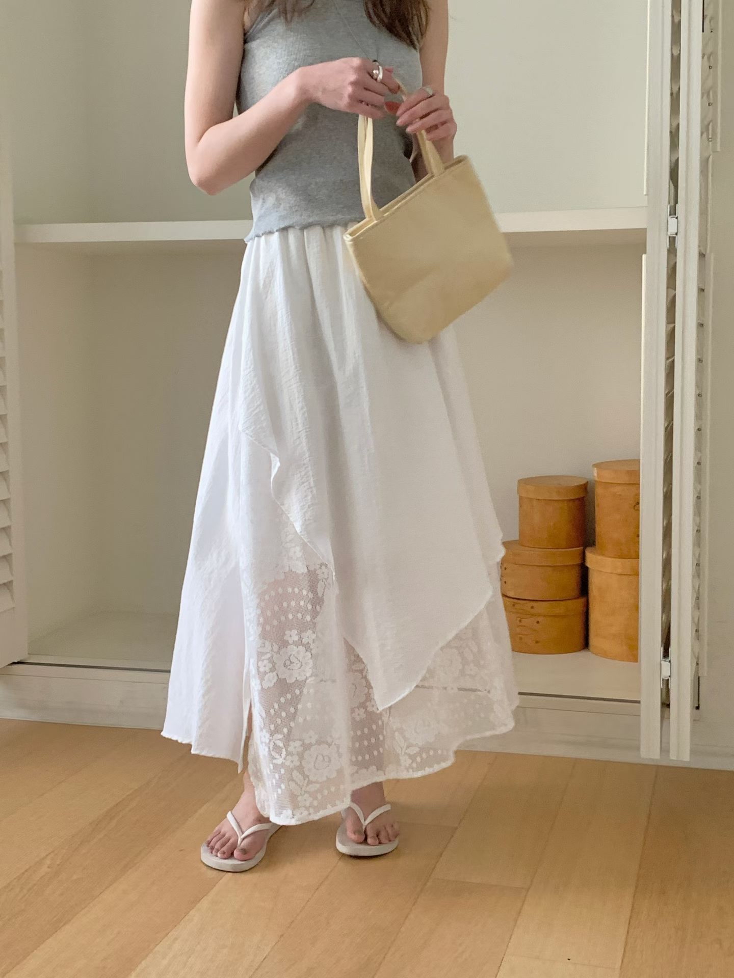 CT30 拼lace 仙氣半截裙