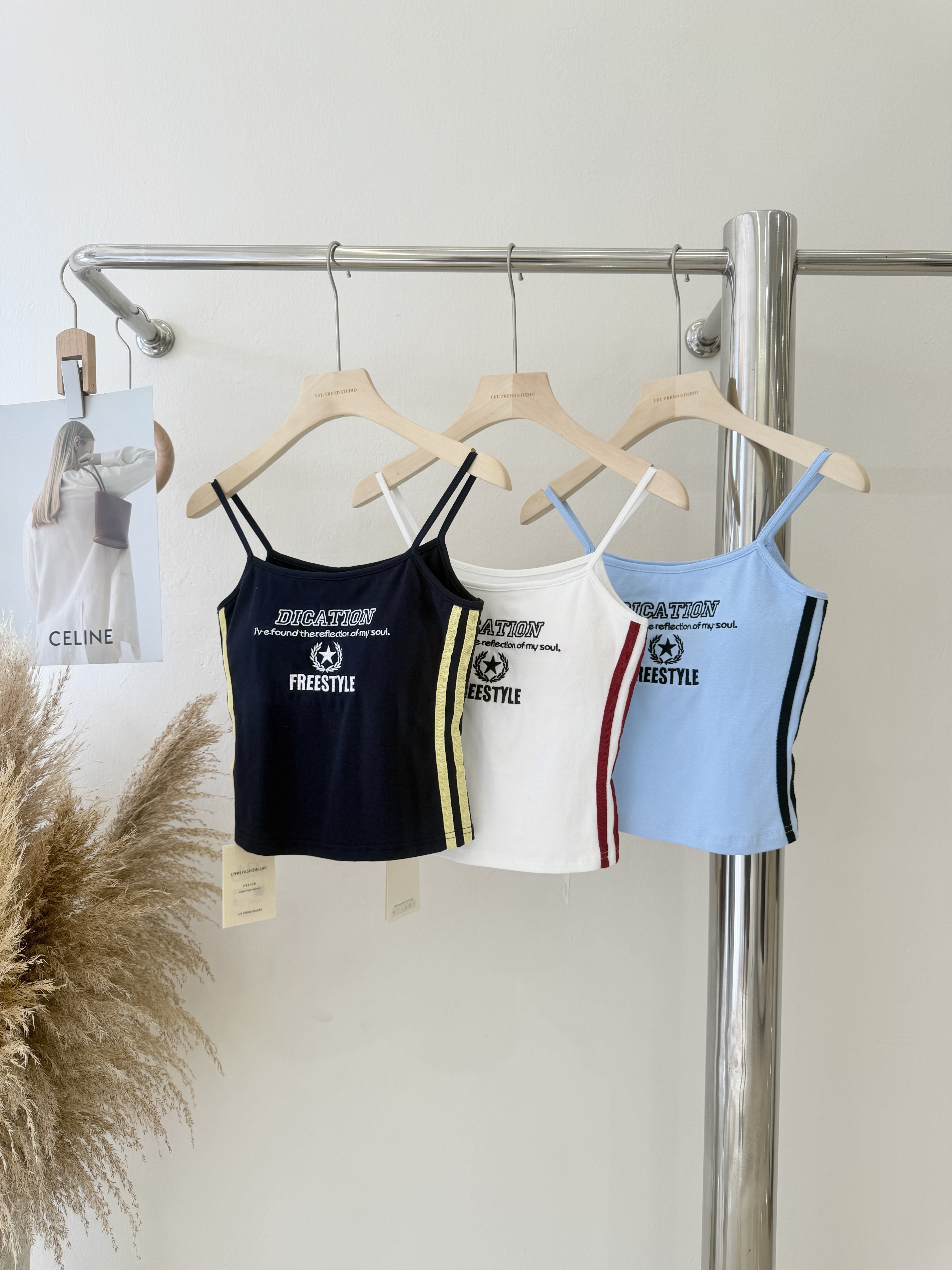 6331 辣妹撞色胸垫背心