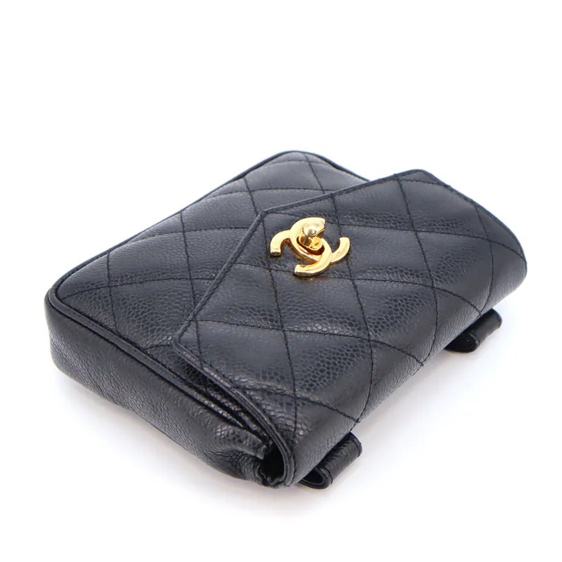 Chanel Coco Mark Matelasse Caviar Waist Bag