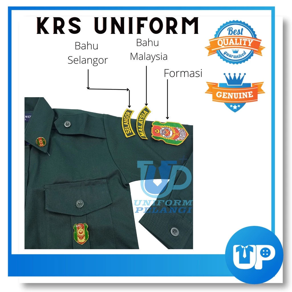 (SET LENGKAP) Kadet Remaja Sekolah (KRS) Pakaian Seragam Uniform Lengakap Sekolah Menengah