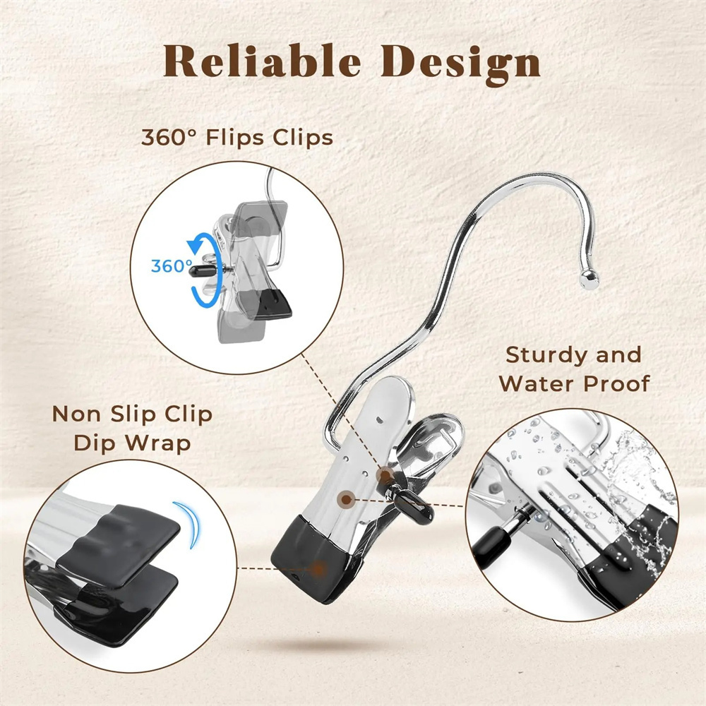 10x 不鏽鋼晾衣夾 黑色 UB0242