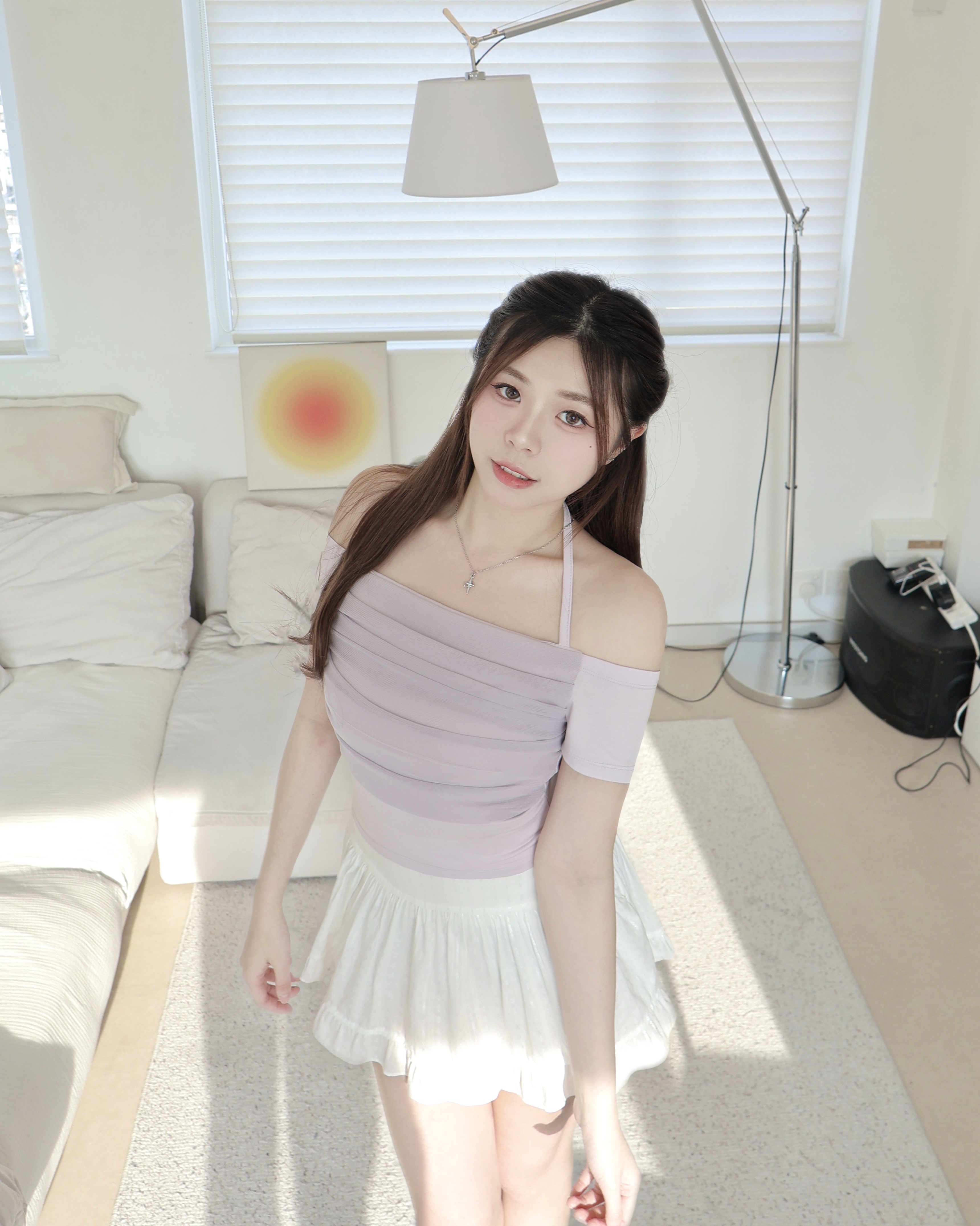 【 必入！查詢量超高🪡🩵 | 層層夢幻透紗～♡仙氣度飆升！美色親膚掛頸上衣🫧💜 】 My Dream Sheer Layer Top(三色入)