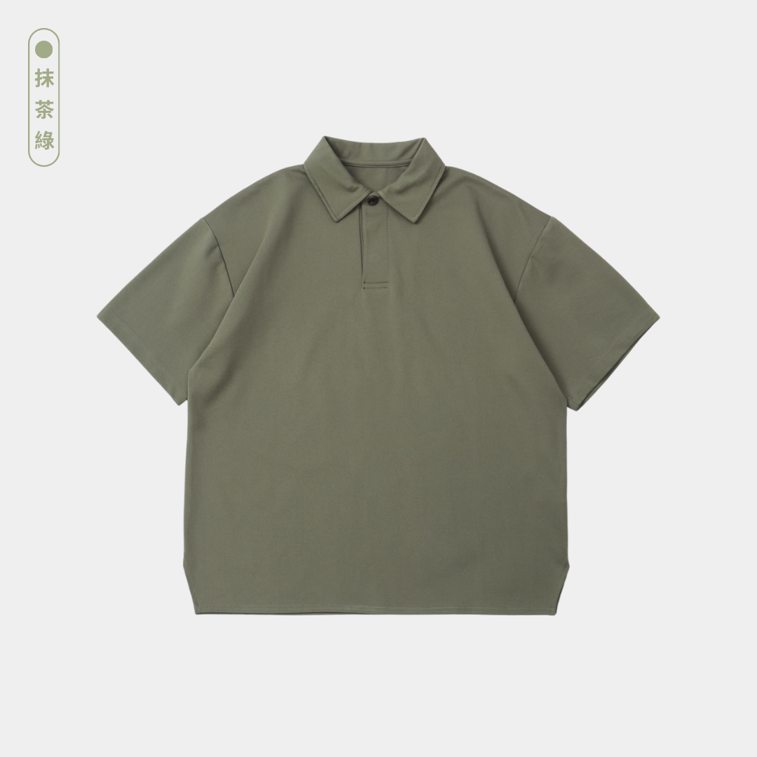 寬鬆短版涼感POLO