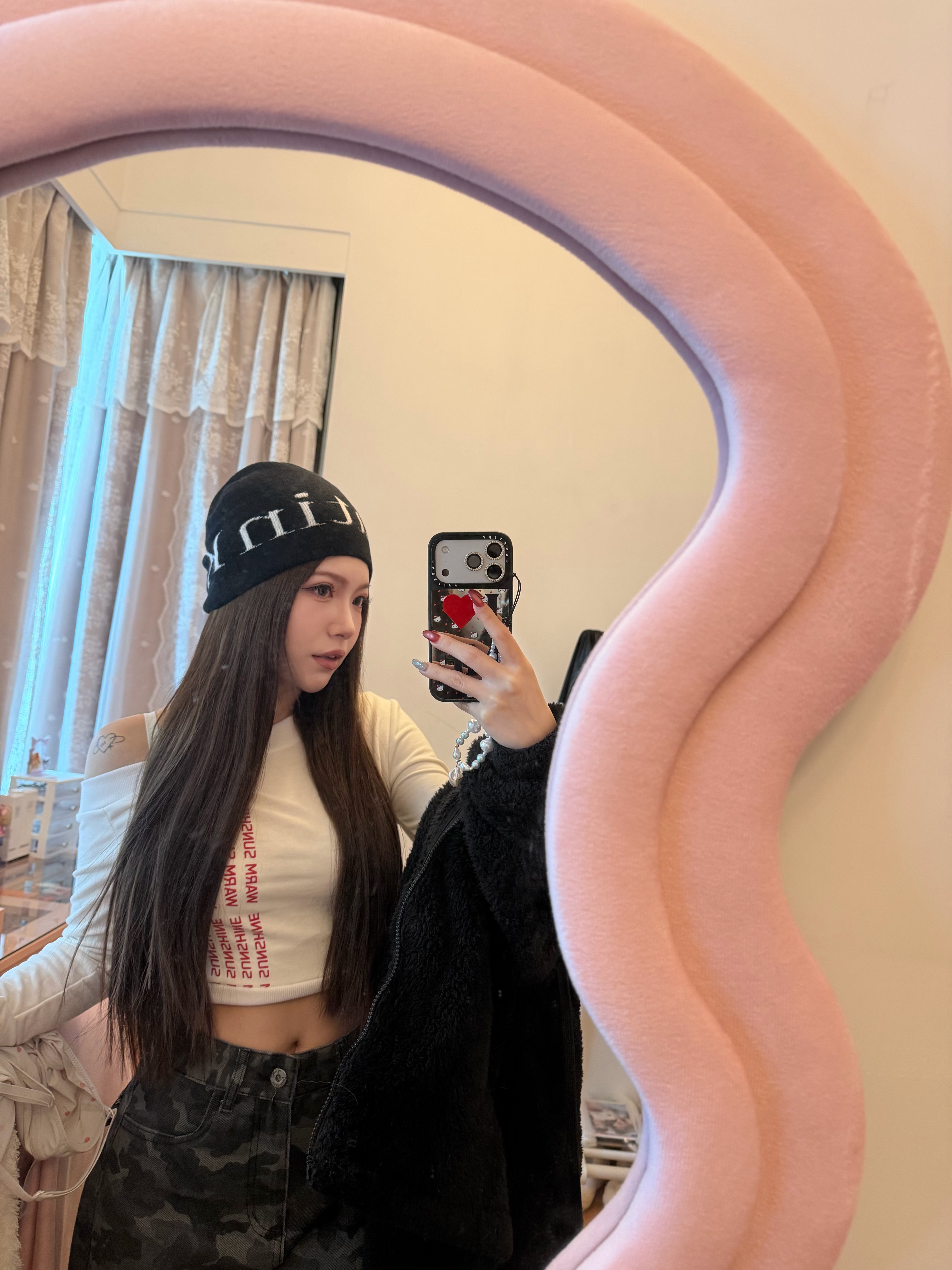 韓國撞色字句短身一字膊