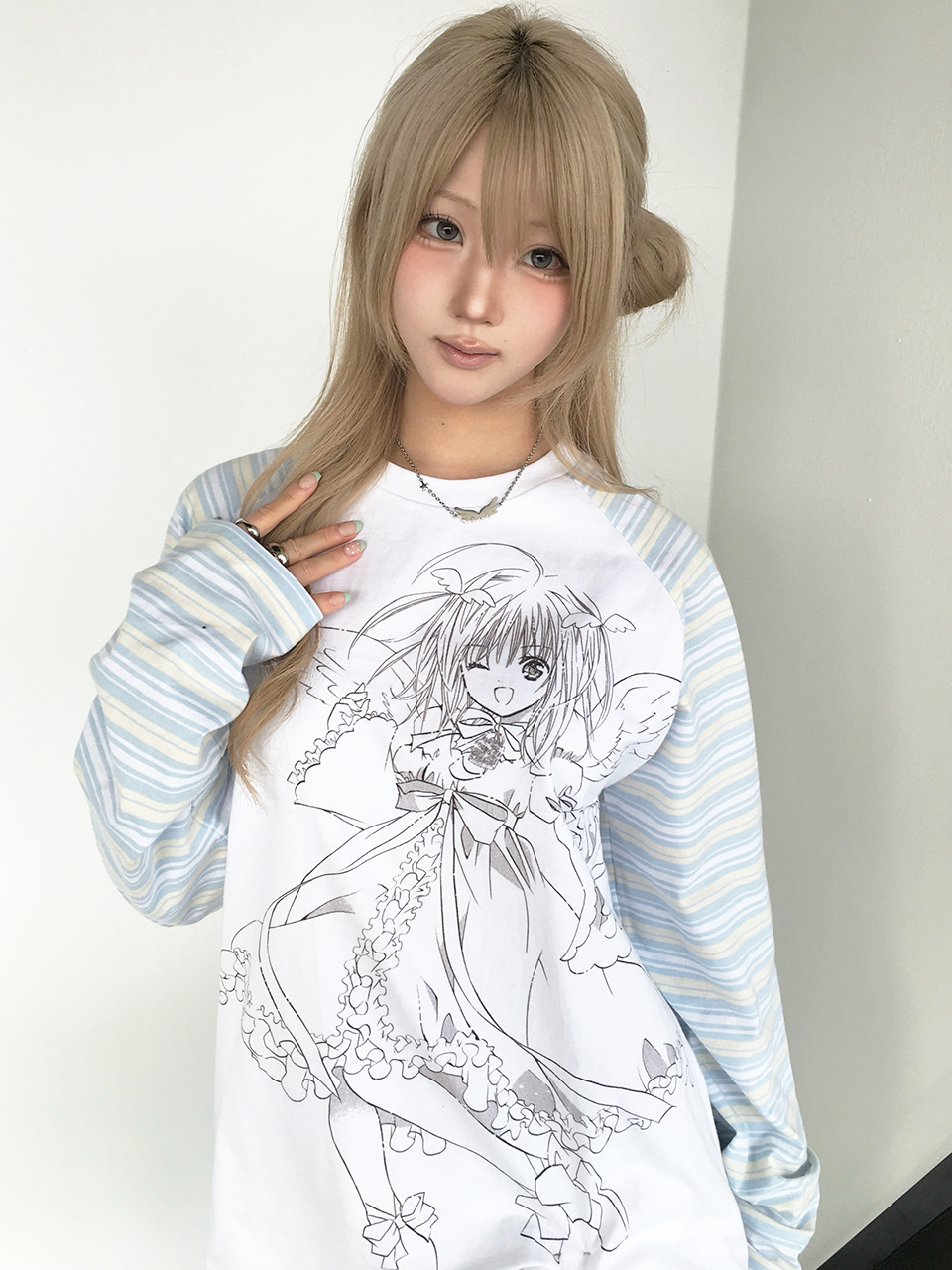 《Pre-Order》RAGLAN LONG SLEEVE(WHITE/BLACK)｜守護甜心 Shugo Chara! X luvistrue 3rd Drop
