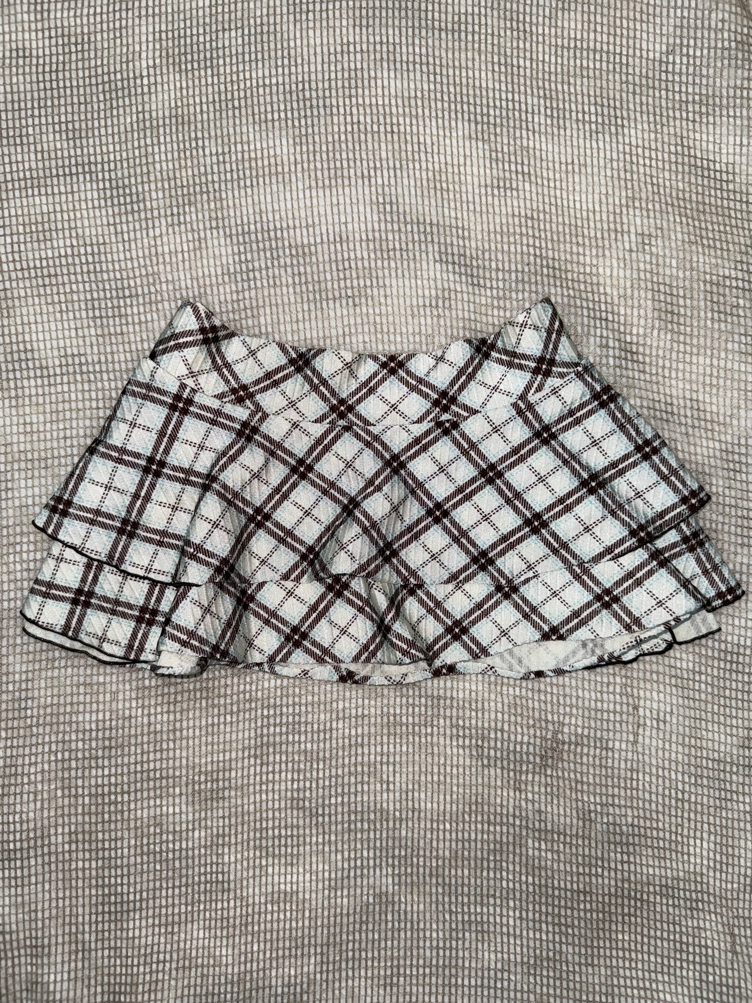 Grunge Pixie Tiered Tartan Skirt