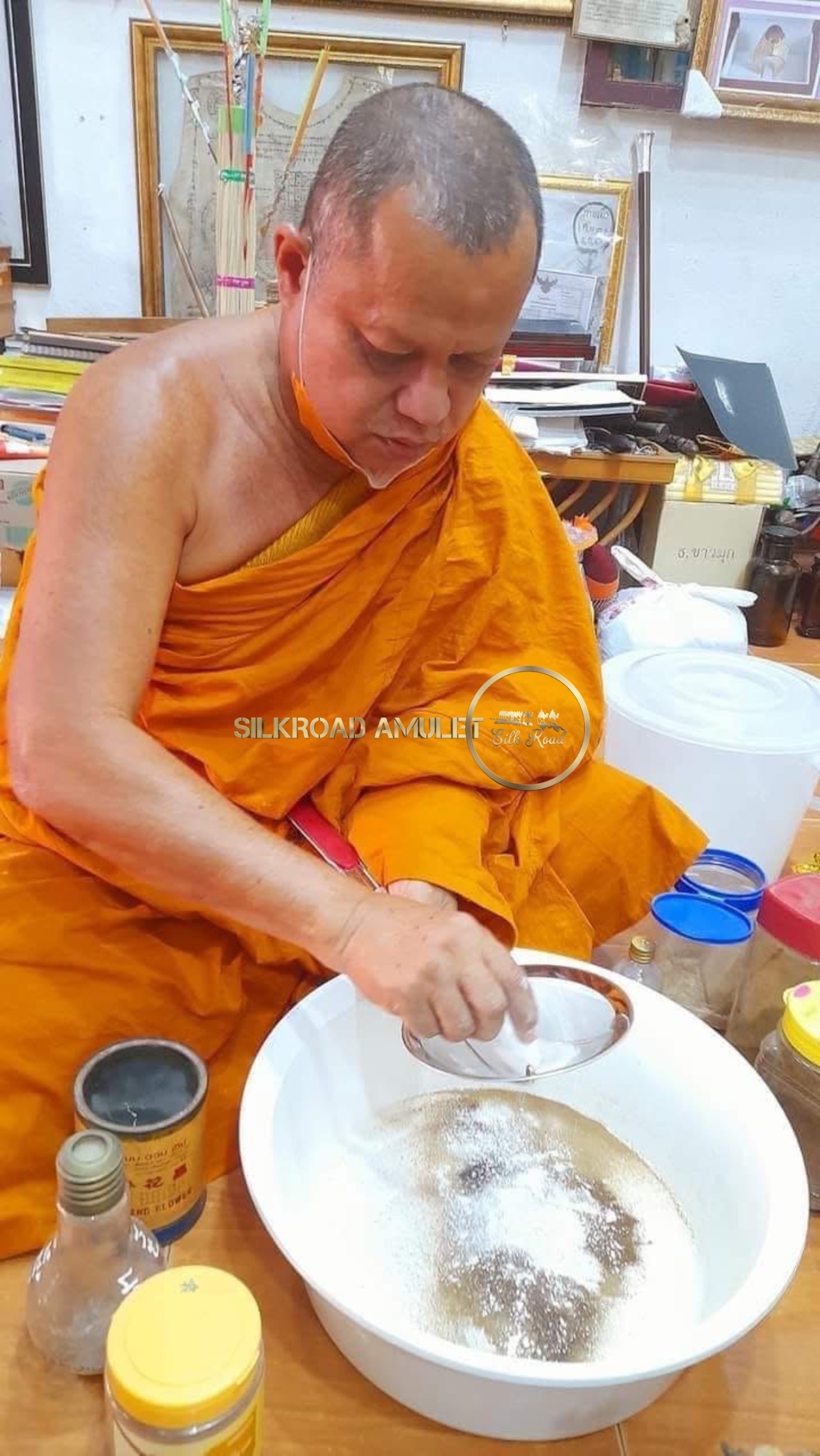 龍婆披贊 佛曆2551 如願符珠 附光學級高透防水殼｜師父親手寫符