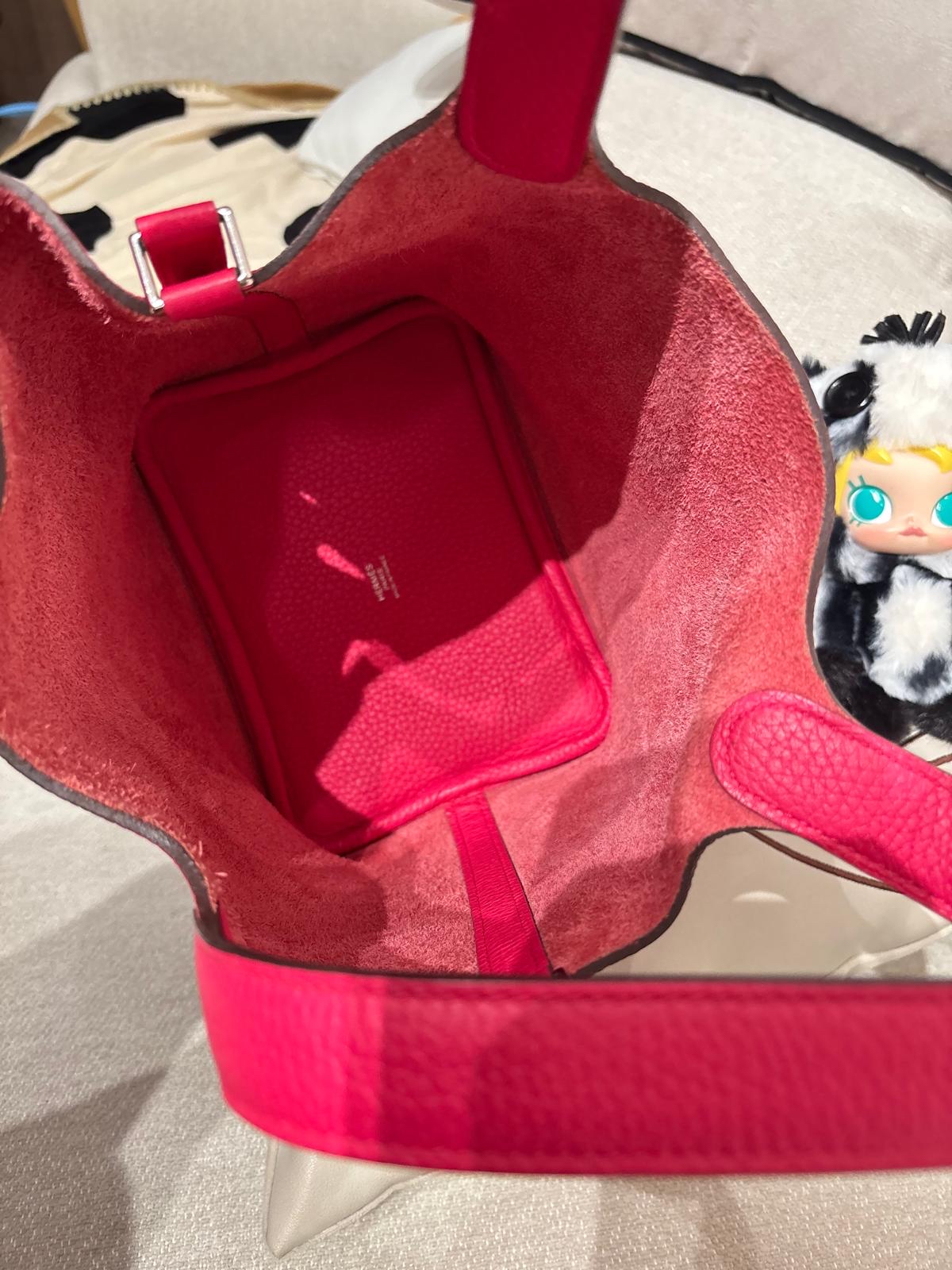 Hermes Picotin 18,Stamp D 極致粉色銀扣Rose Extreme 100%Authentic,95%new ✅key lock✅dust bag