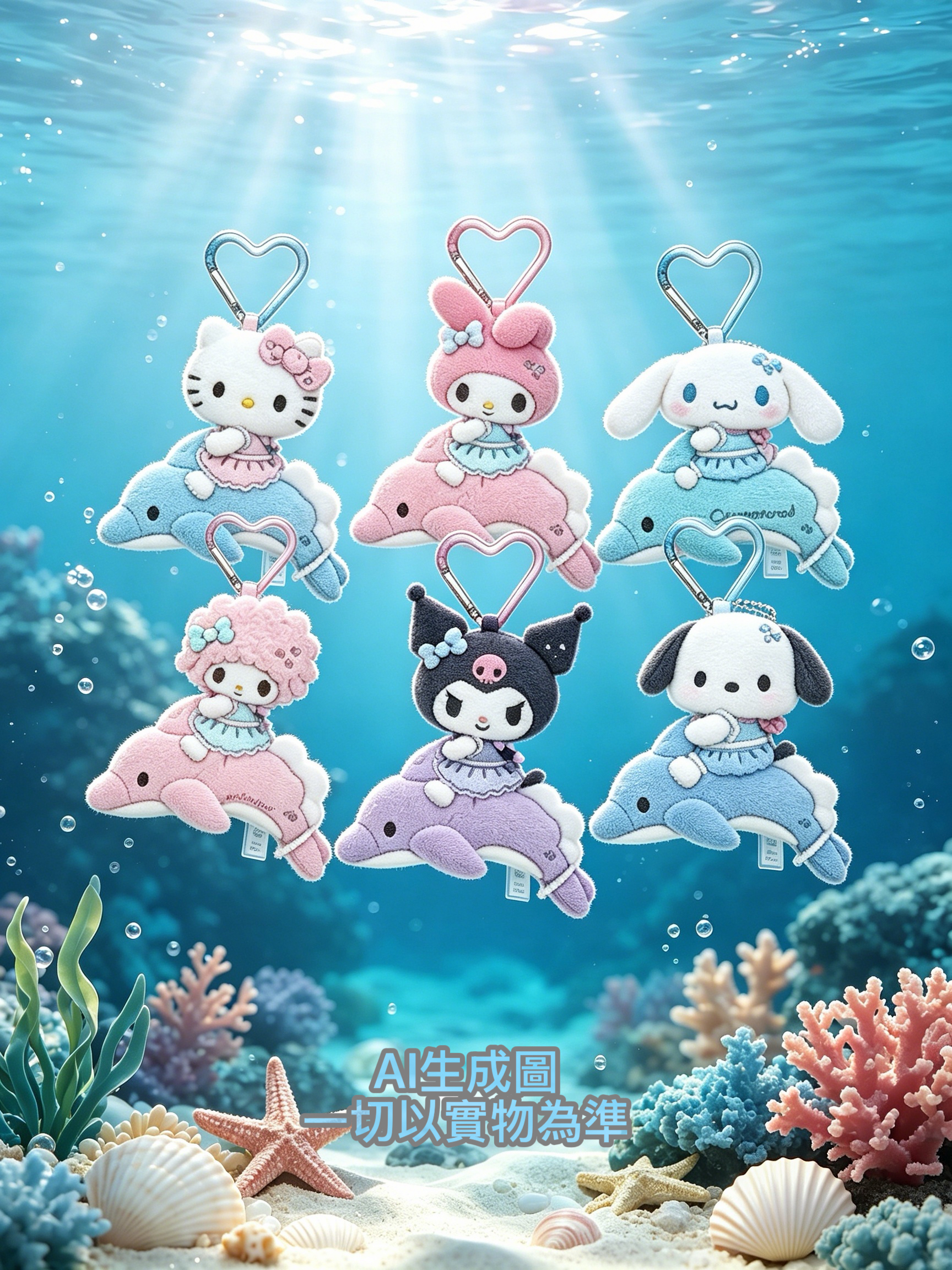 [7月尾到貨]Sanrio 7月新款海豚公仔掛件系列