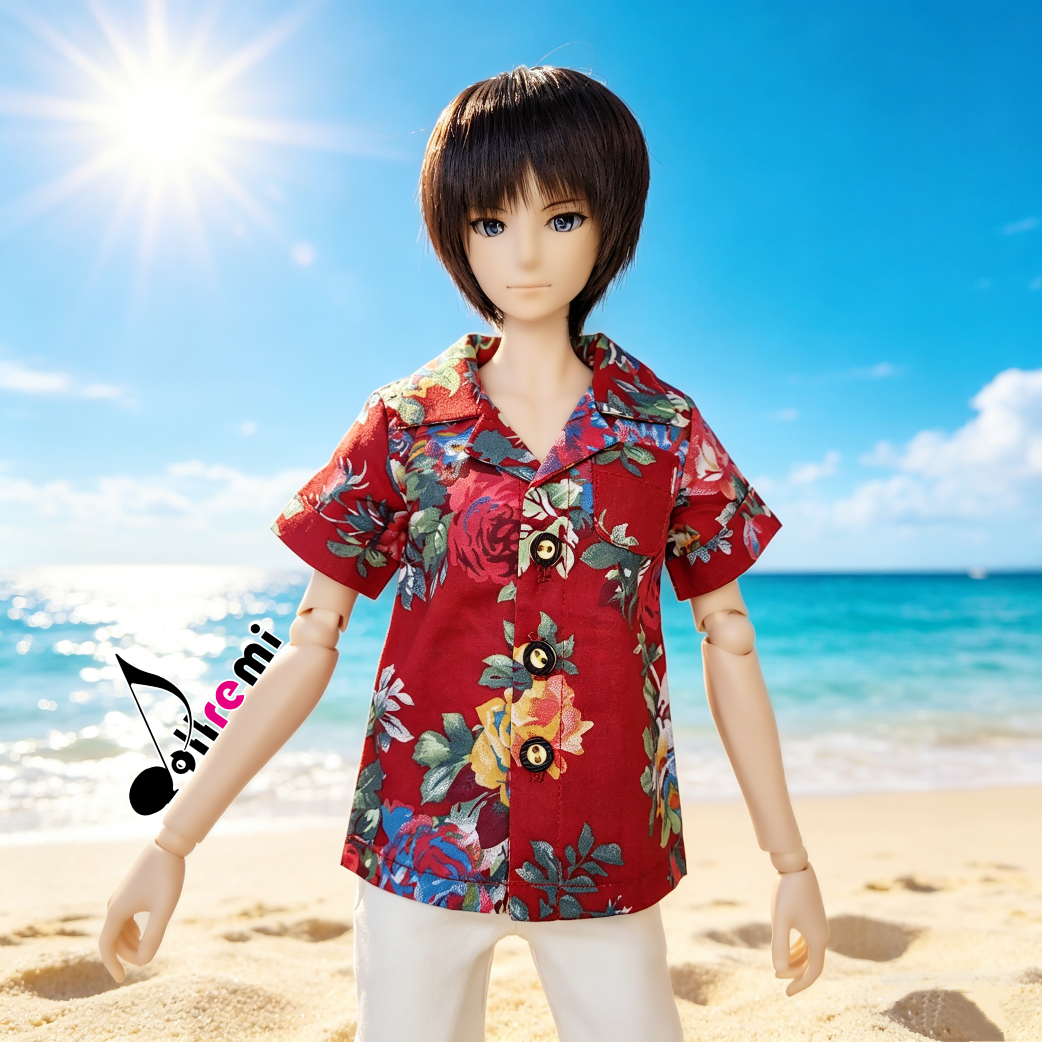 【dollremi】(DD0532A) 男裝花紋短袖襯衫 Men's Floral Short Sleeve Shirt