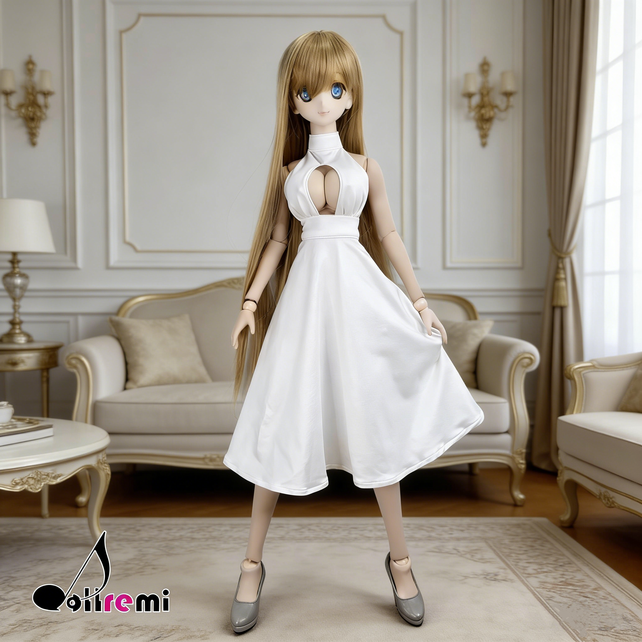 【dollremi】(DD0283D) 開胸長裙 Open chest Long Dress