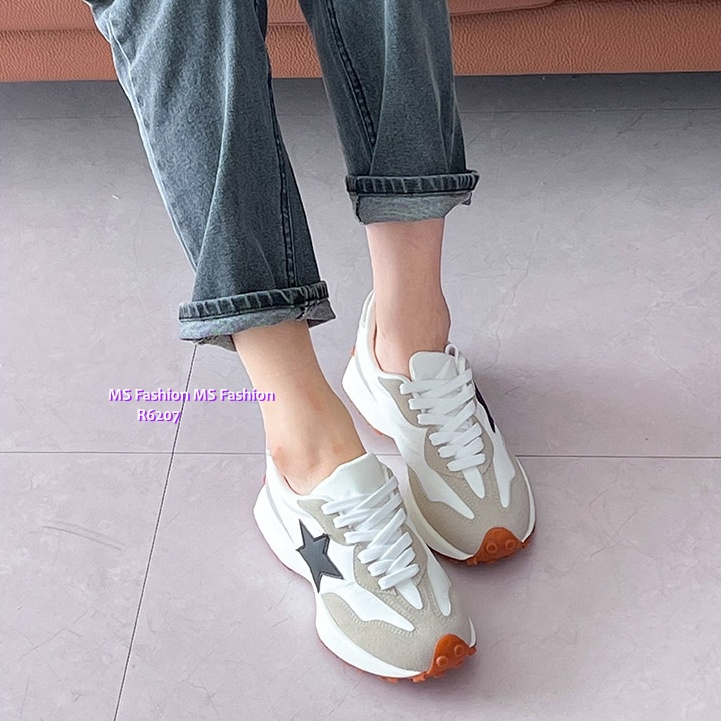 R6207 韓國🇰🇷拼色星星修腳sneakers