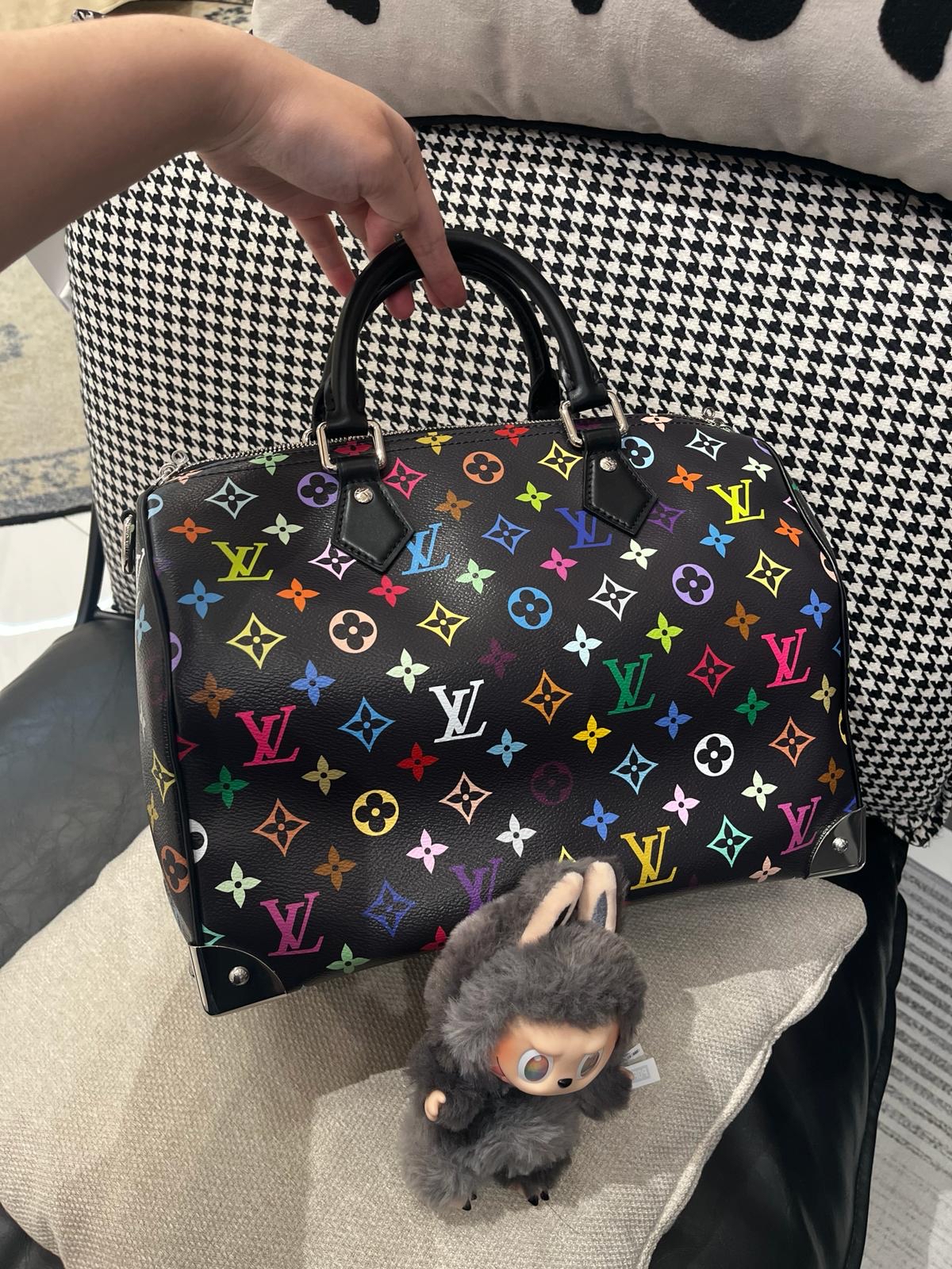 LV x TM Speedy Soft 30 M13257 村上隆黑彩花限量 Louis Vuitton x Murakami 100%Authentic, 99%New閑置品✅專門店收據✅nfc ✅dust bag ✅box