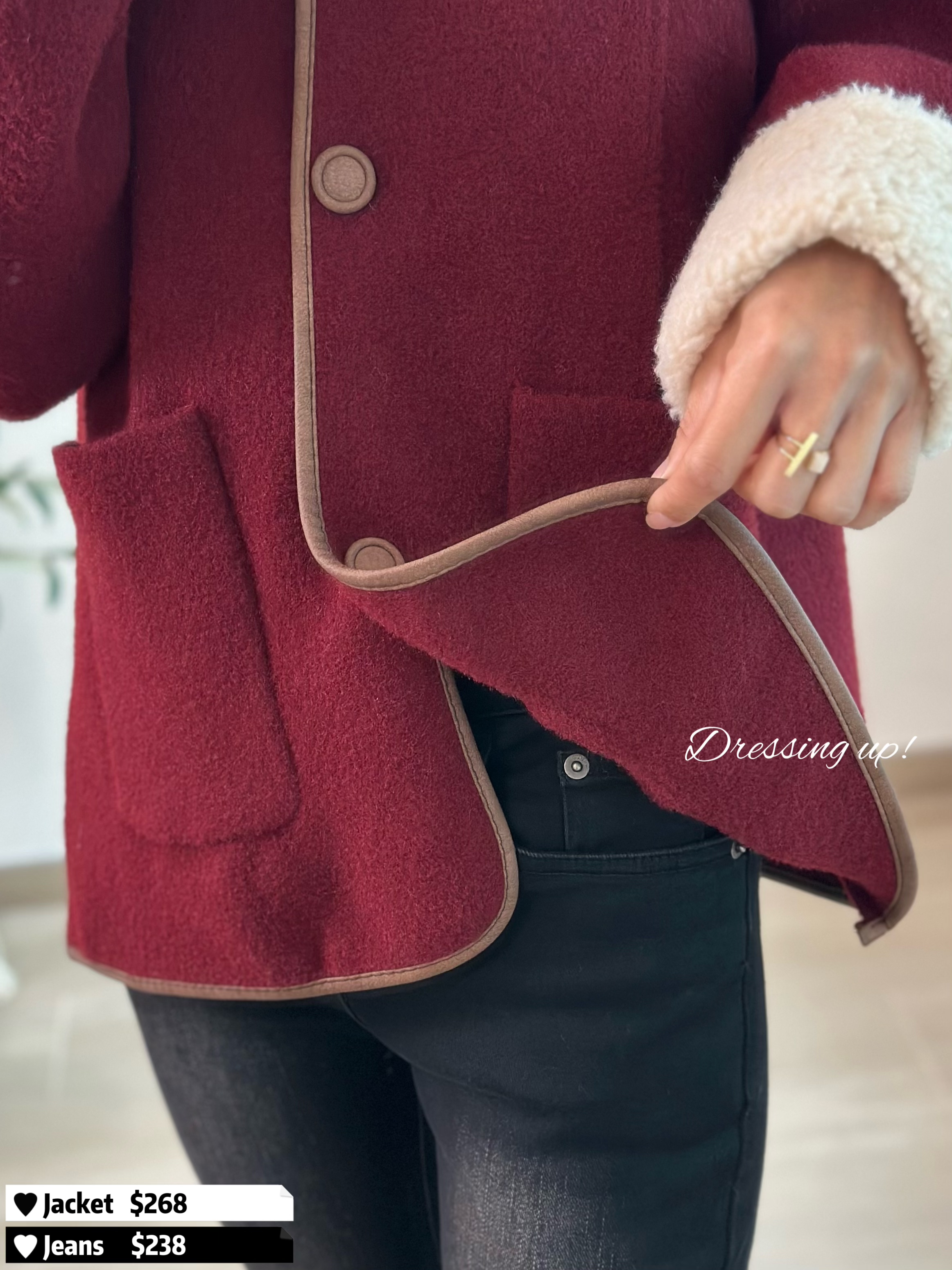 新年限定｜羊羔毛針織外套