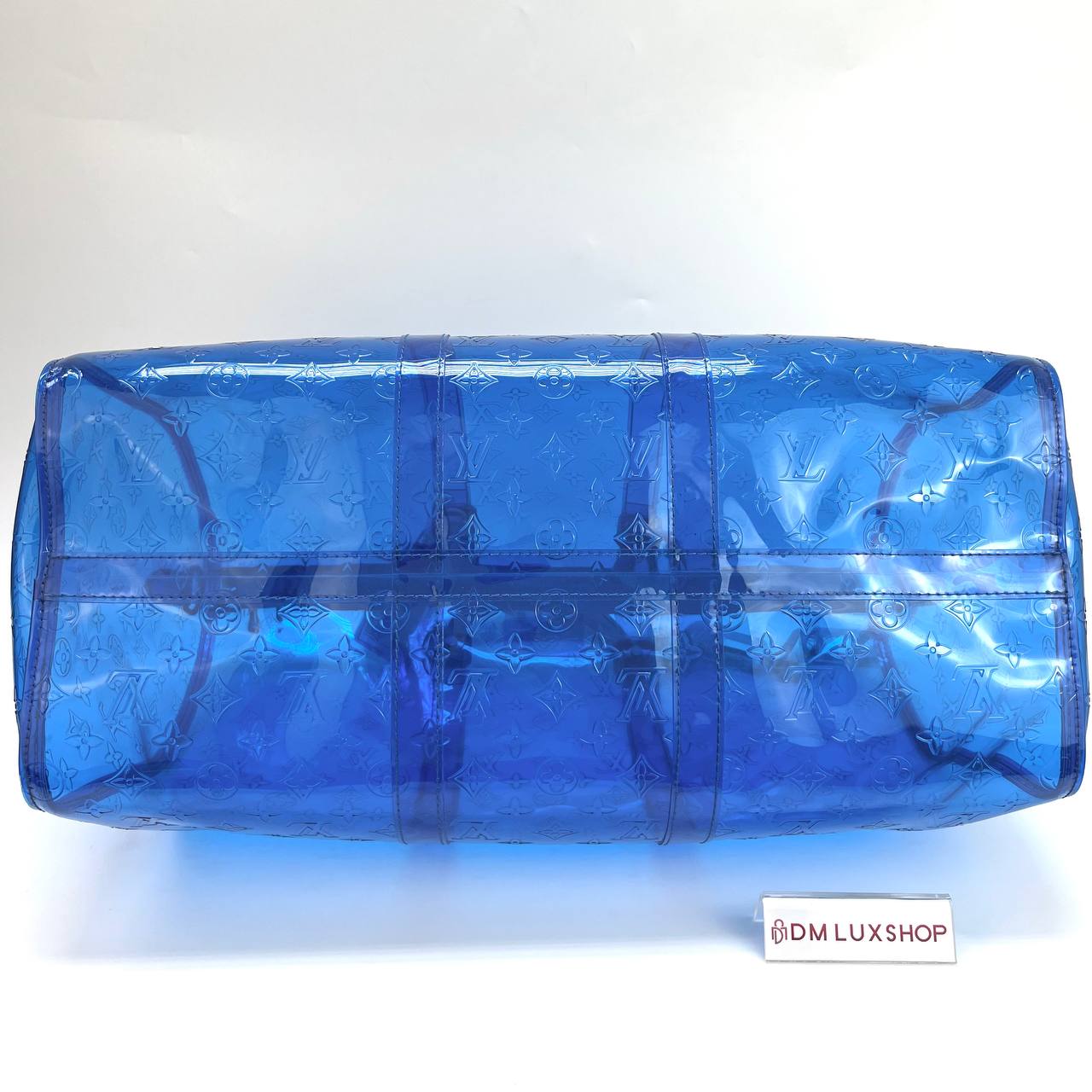 LV PVC Blue Keepall 50 Travel Bag