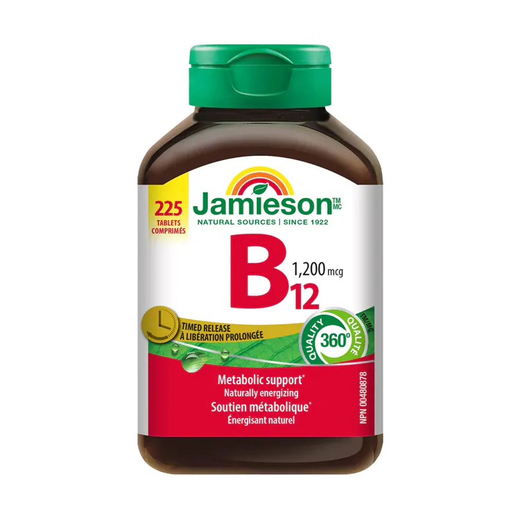 加拿大直送Jamieson Vitamin B12 1200 mcg Timed Release, 225 Tablets