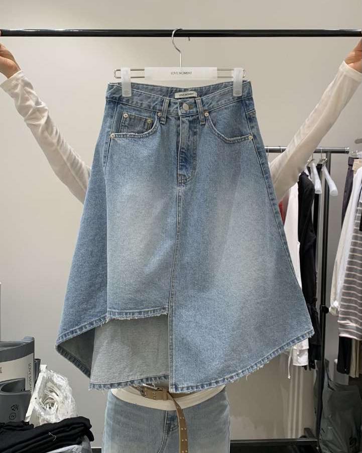 不規則腳牛仔裙