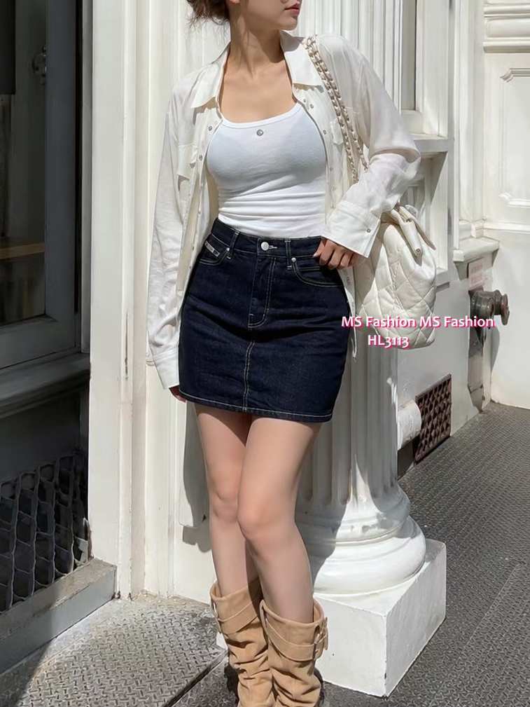HL3113 韓國👖Howluk短身牛裙