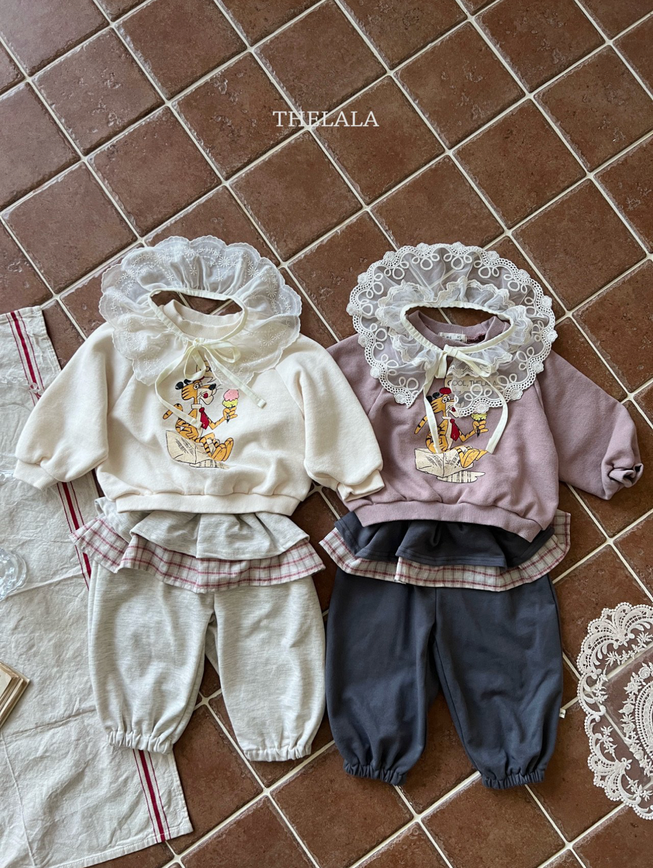 🌸預訂 韓國直送🌸🇰🇷THELALA兩色親子款老虎印花衛衣