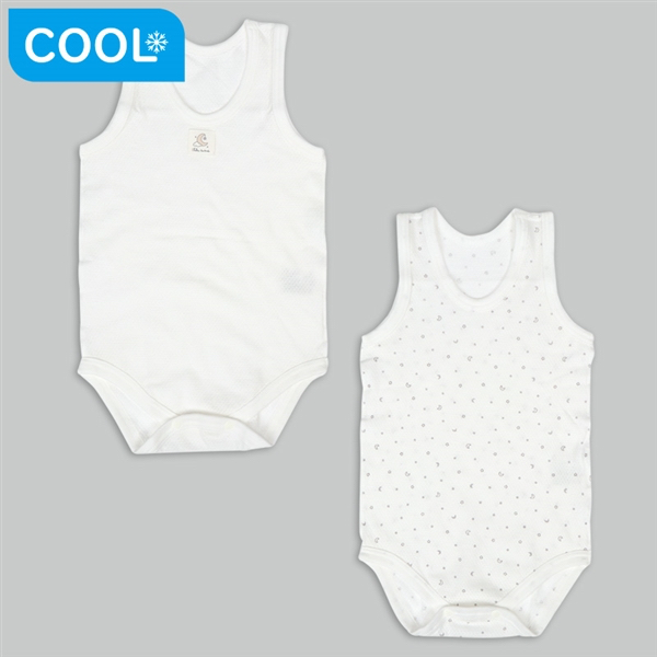 🇯🇵預訂 日本直送🇯🇵星月印花純棉網眼無袖背心包屁衣兩件套