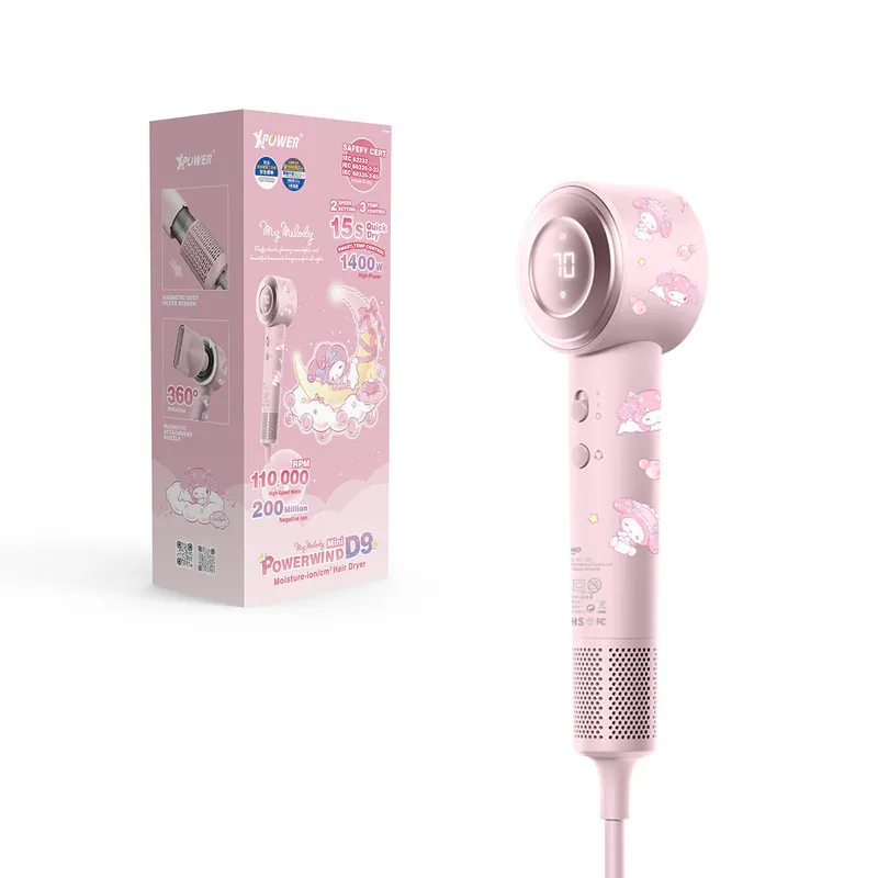 （約4月中至尾到貨 ）🌈XPower x Sanrio Melody Power wind Mini D9 負離子風筒