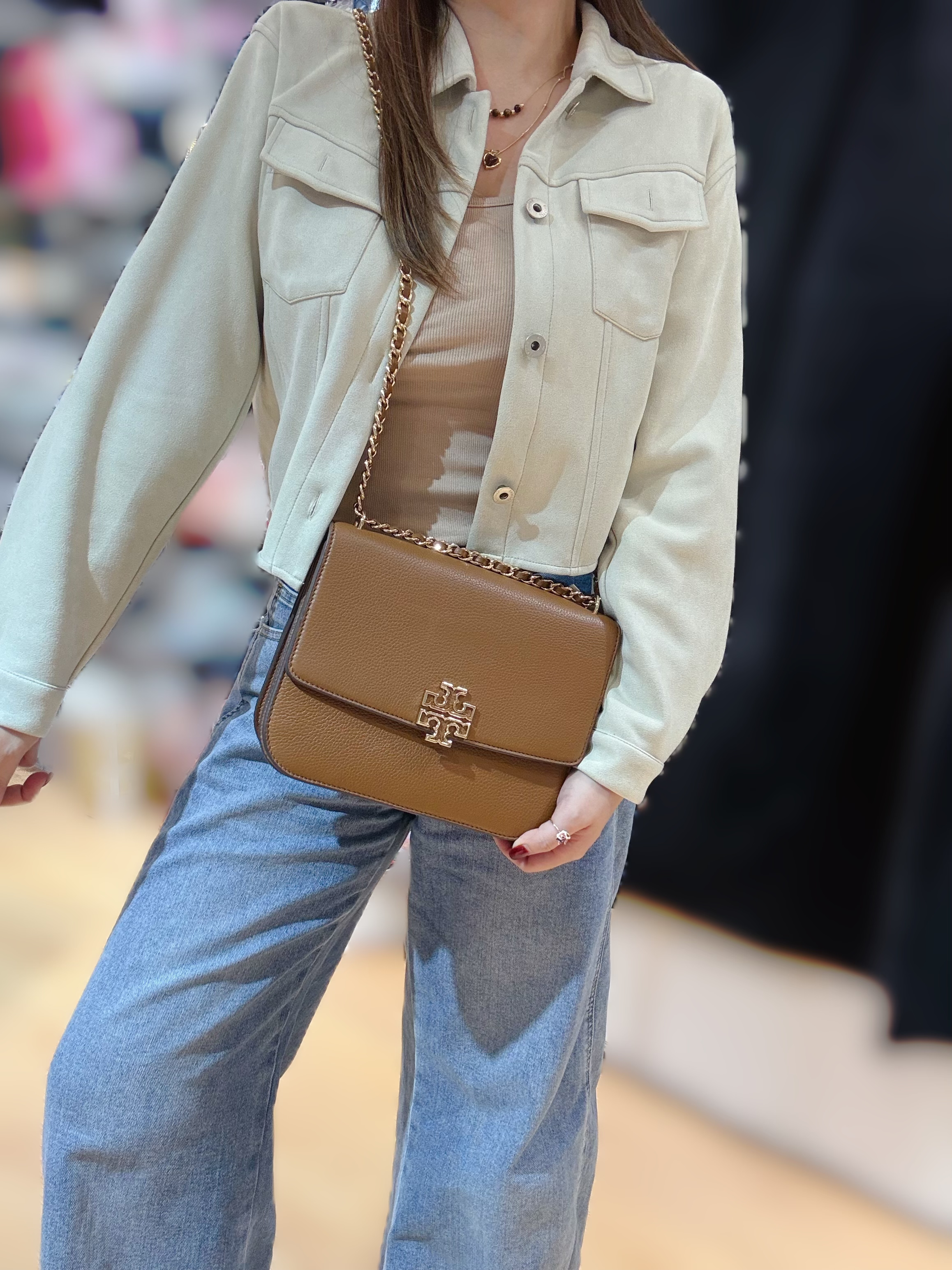 Tory burch Britten adjustable bag M brown