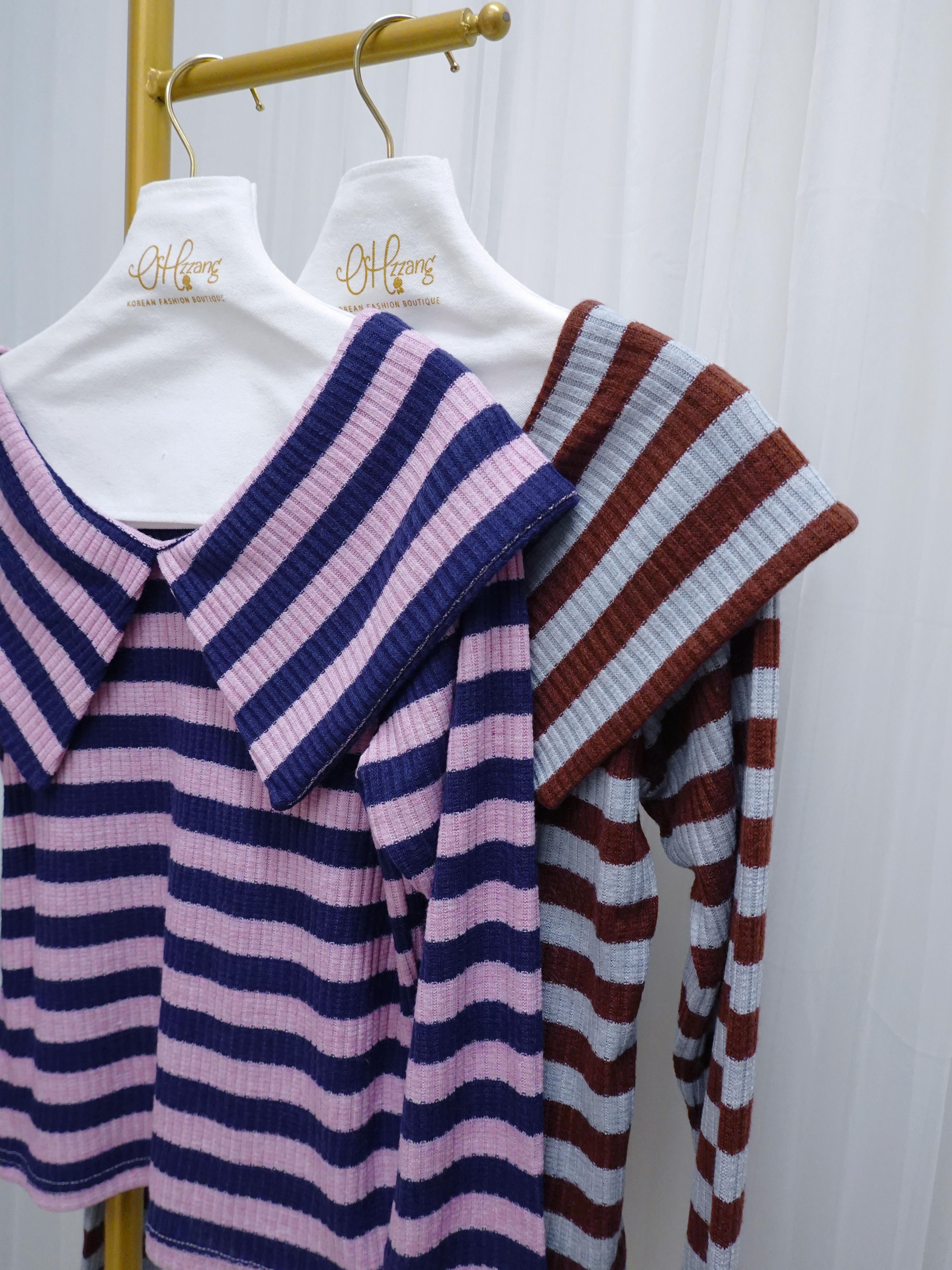 TOP15_09 大V翻領TOP (4色)