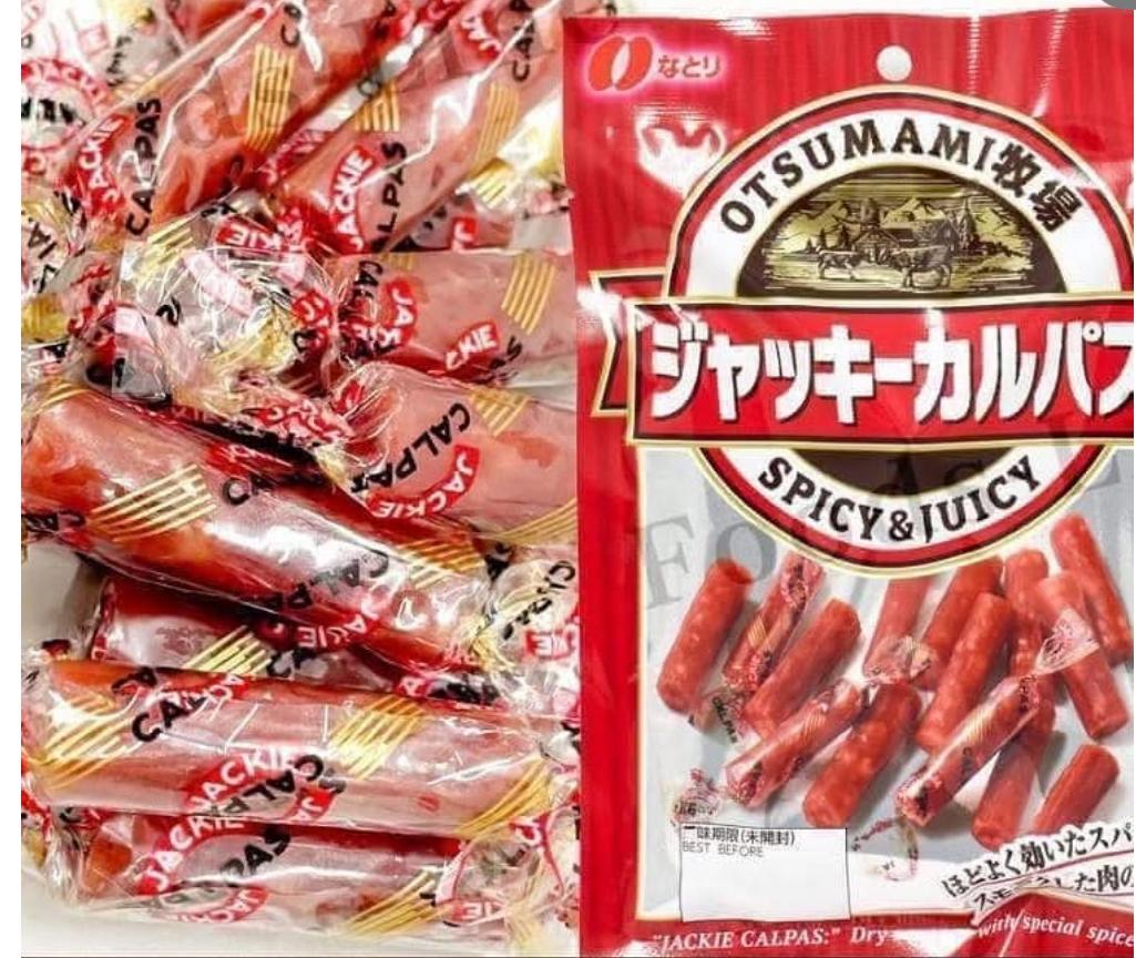 日本Costco-なとり牧場 辛辣味煙燻香腸肉乾下酒零食57g (一包7袋)