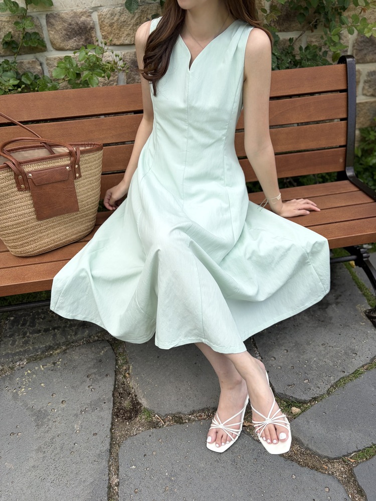 Daphne Flare Dress (Mint)