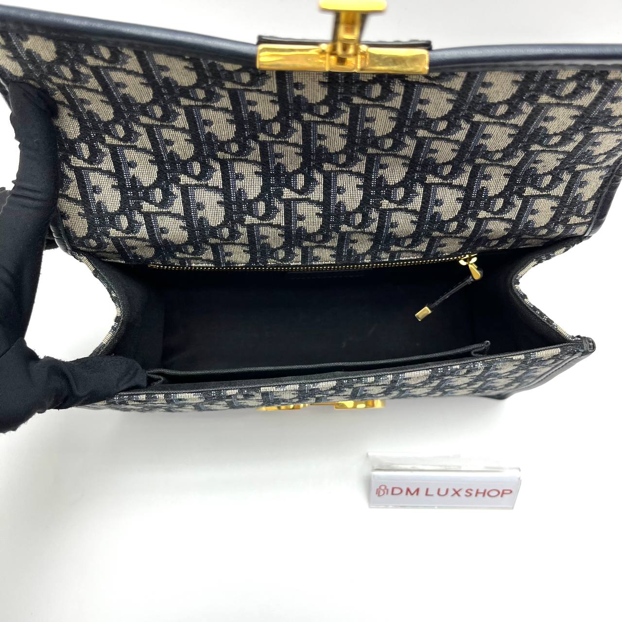 Dior Blue Oblique 30 Montaigne w/ Chain