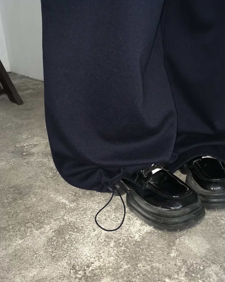 Folded Waist Wide Leg Cargos