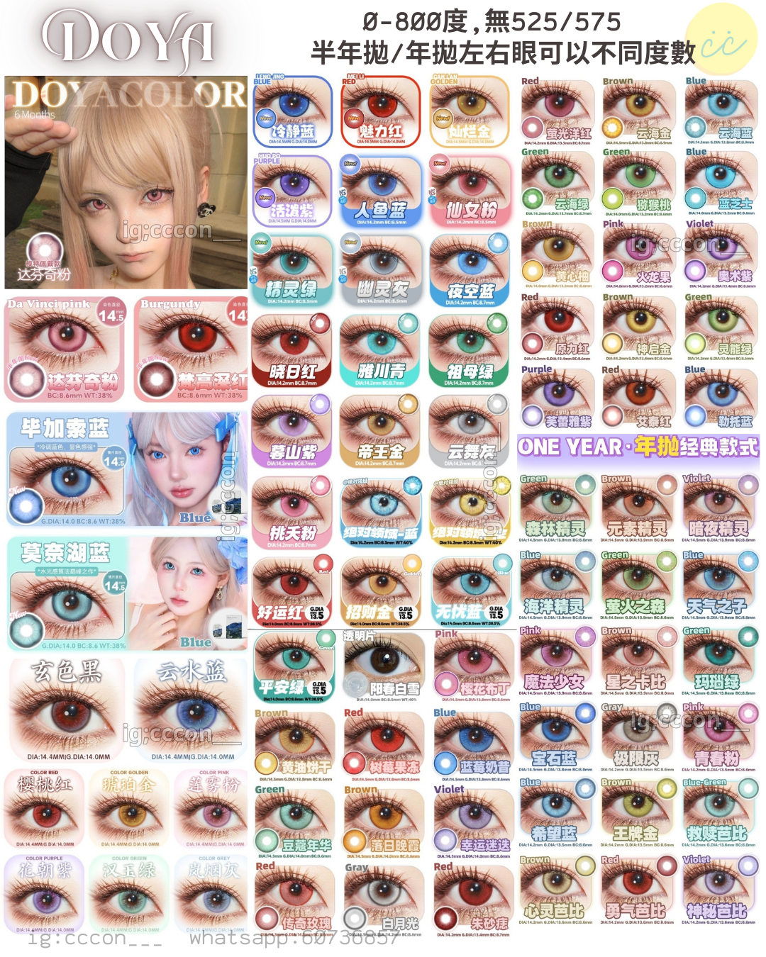 Doya 年拋/半年拋 色版