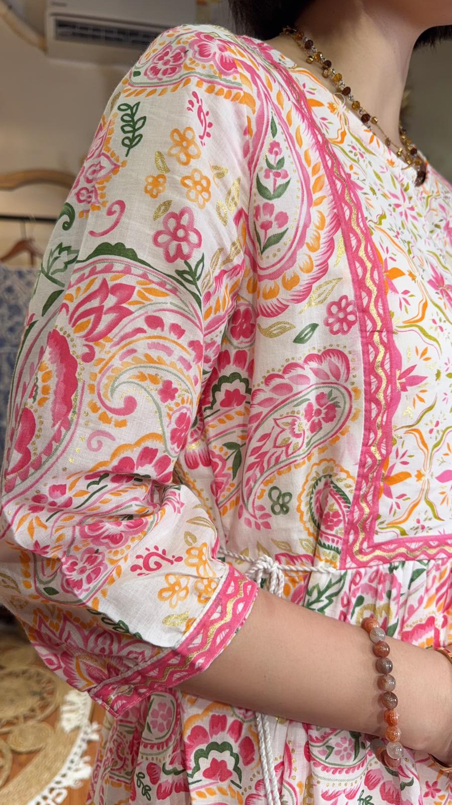 2571 Pink and White Flower Cottage 4-Rope OP 45"