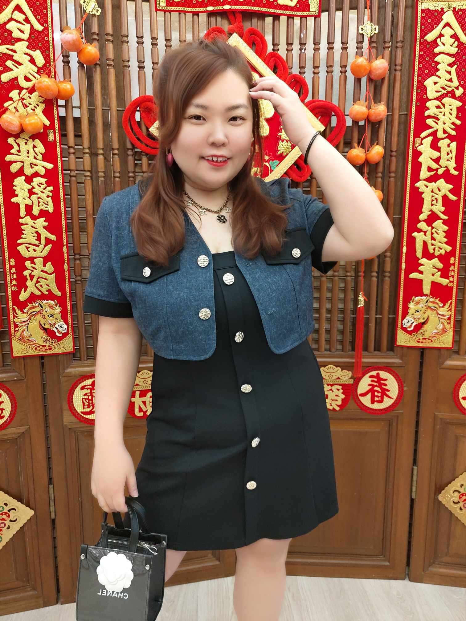 NJH01 TW#5690 牛仔外套+吊带连衣裙