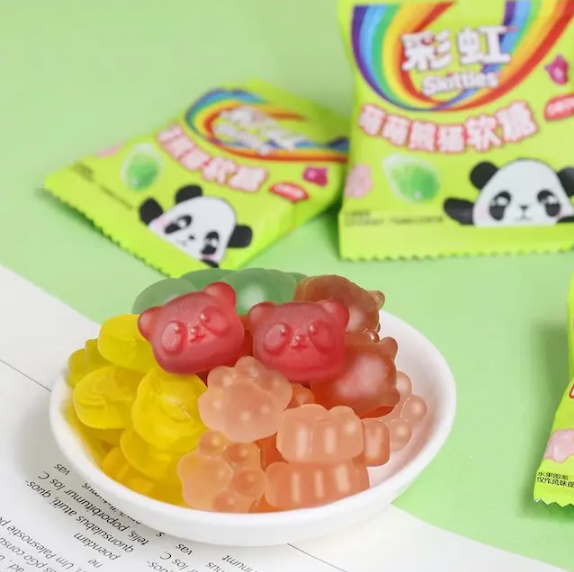Skittles 彩虹萌萌熊貓軟糖 504g(每包約48袋 (袋數以實際為準)) 平行進口