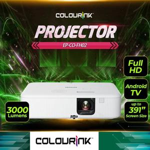 Epson CO-FH02 Large Screen Smart Projector Wi-Fi 3000 Lumens Full HD Android TV Chromecast Build-In EB-E10 EB-FH52