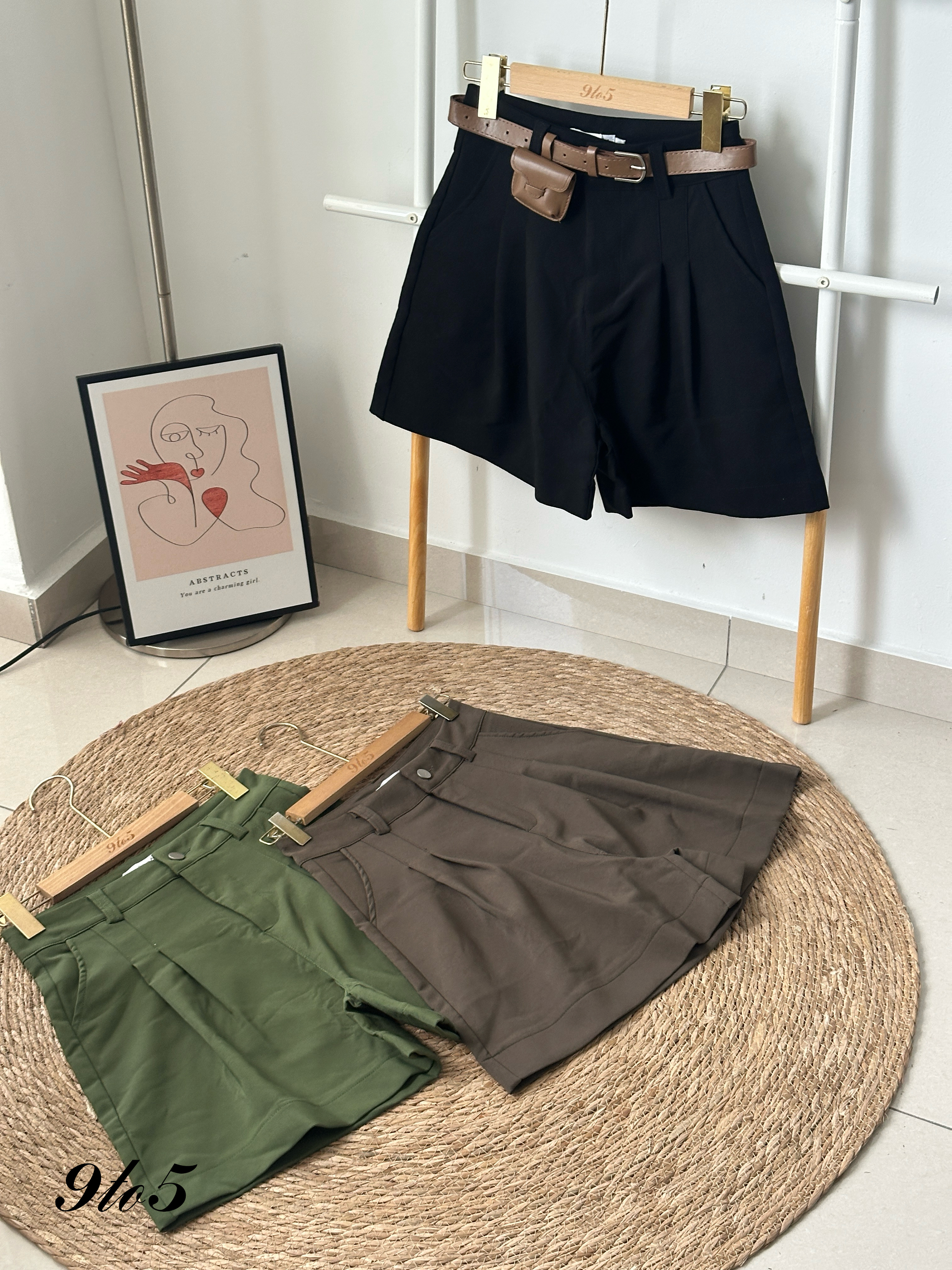 S1846 A Line Short Pants - 3 Colors 