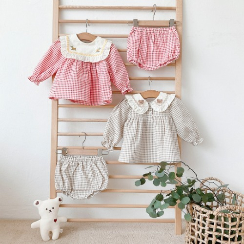 Dot to Dot 泡泡花邊雪紡衫褲套裝 (18-24個月)