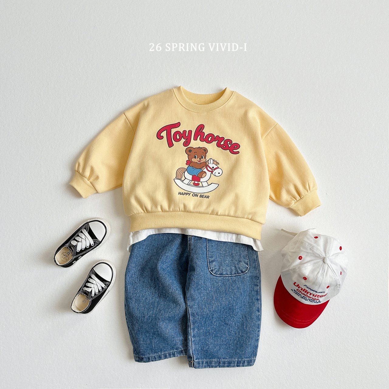 🌸預訂 韓國直送🌸🇰🇷VIVIDI三色可愛動物印花寬鬆衛衣