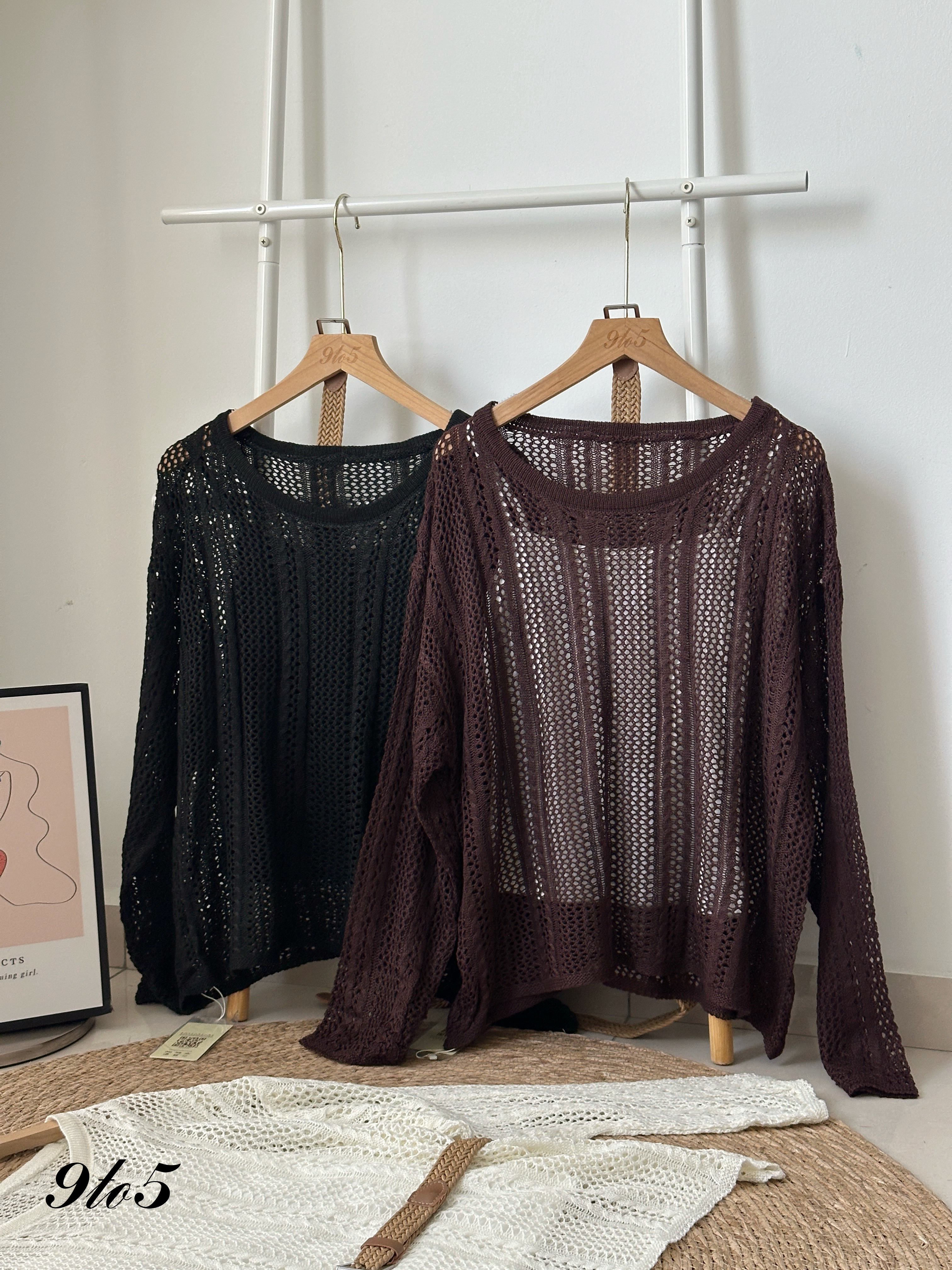 T4124 Open-Knit Top - 3 Colors 