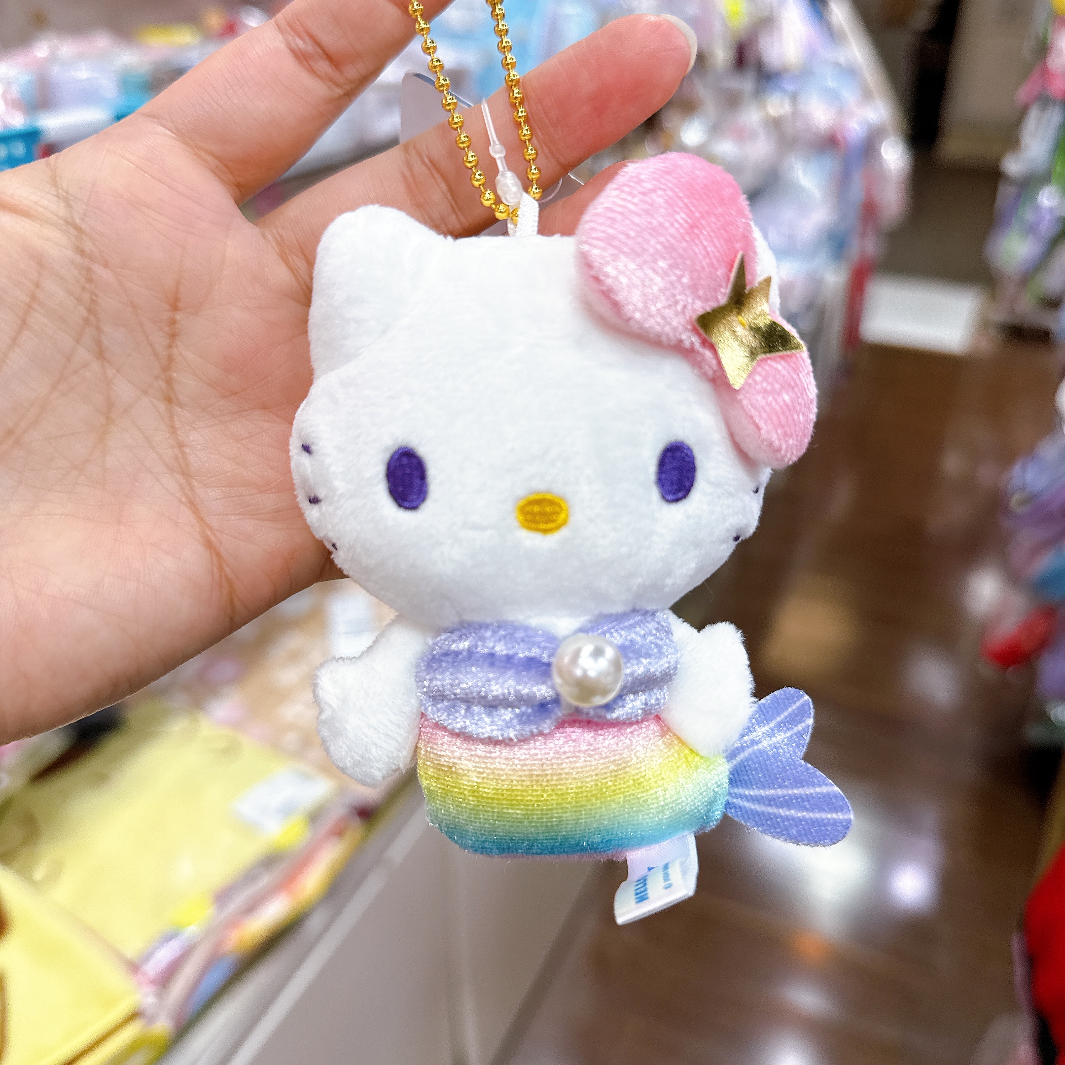 日本直送Hello Kitty彩色美人魚系列公仔掛飾