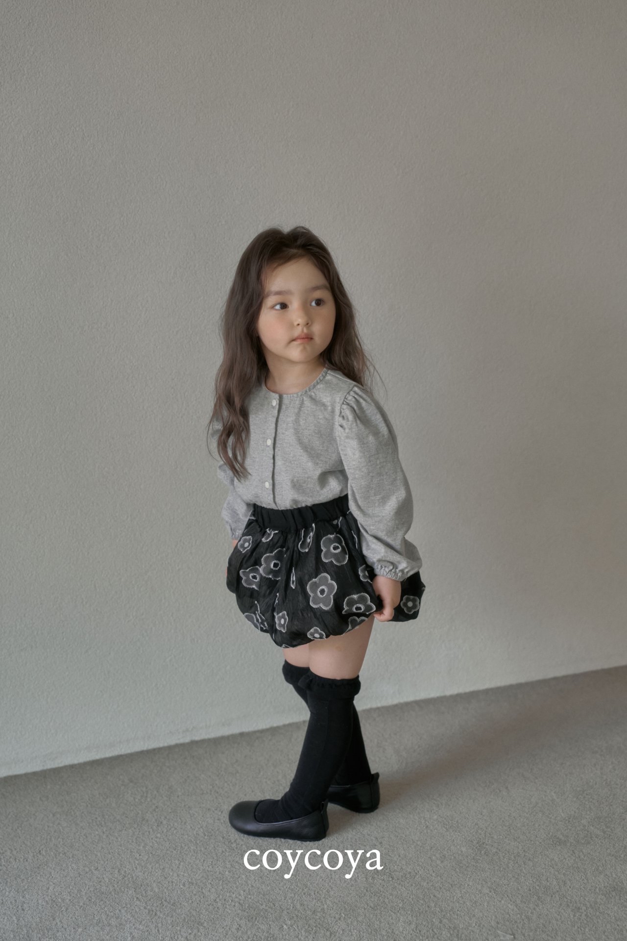 🌸預訂 韓國直送🌸🇰🇷COYCOYA兩色復古立體花花滿印南瓜裙