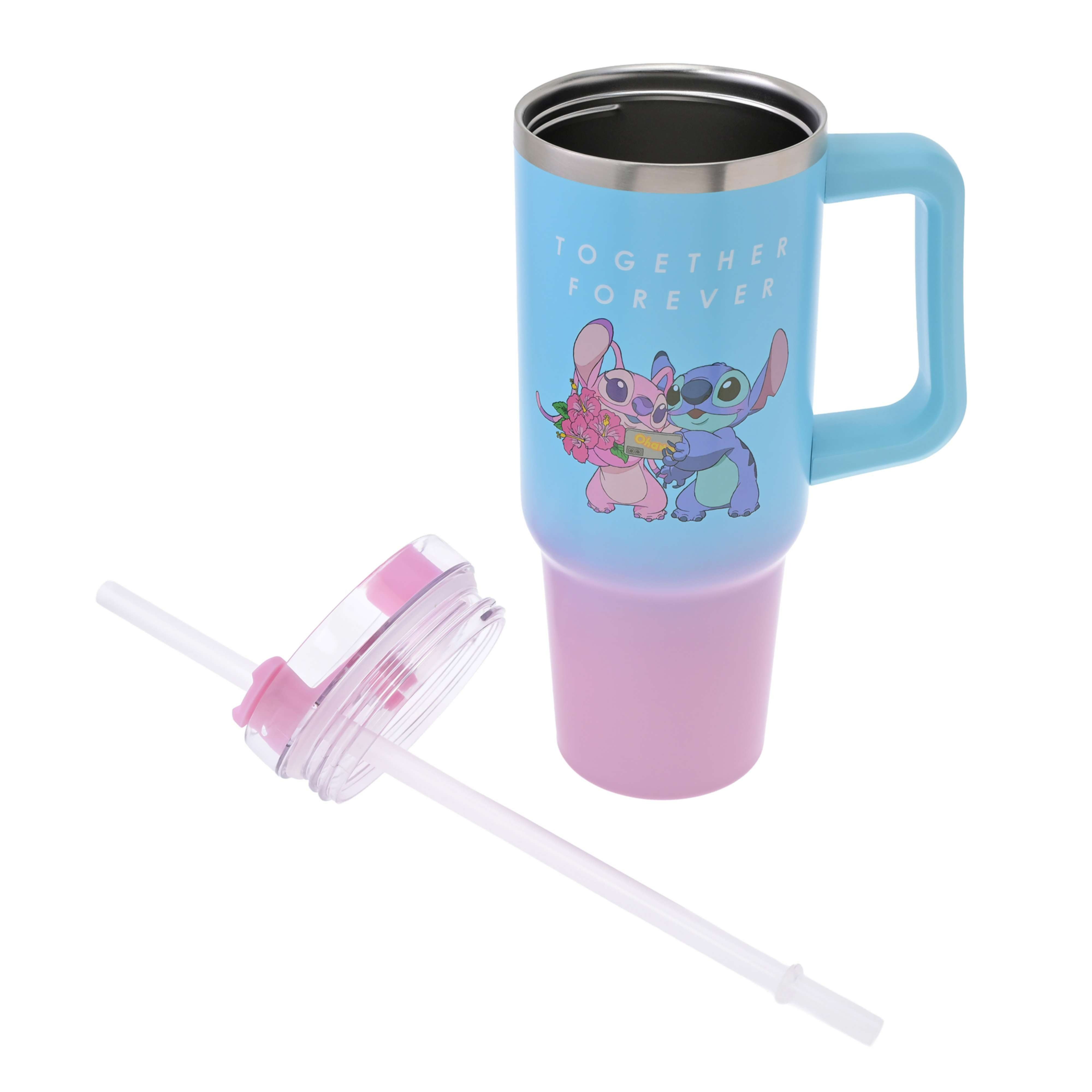 🌸 【預訂】不鏽鋼水杯930ml - STITCH ＆ ANGEL