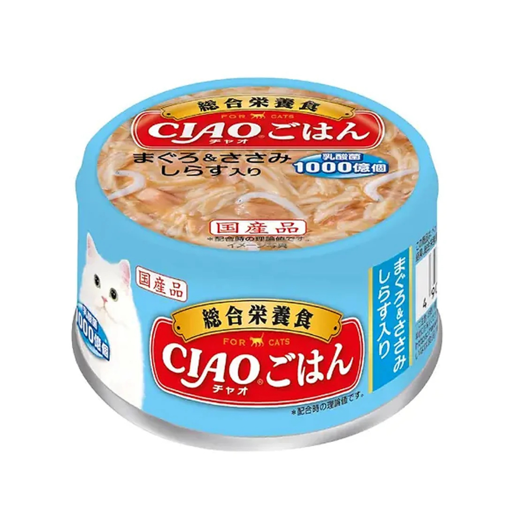 CIAO 主食罐系列  吞拿魚 & 雞肉 85g (4味)