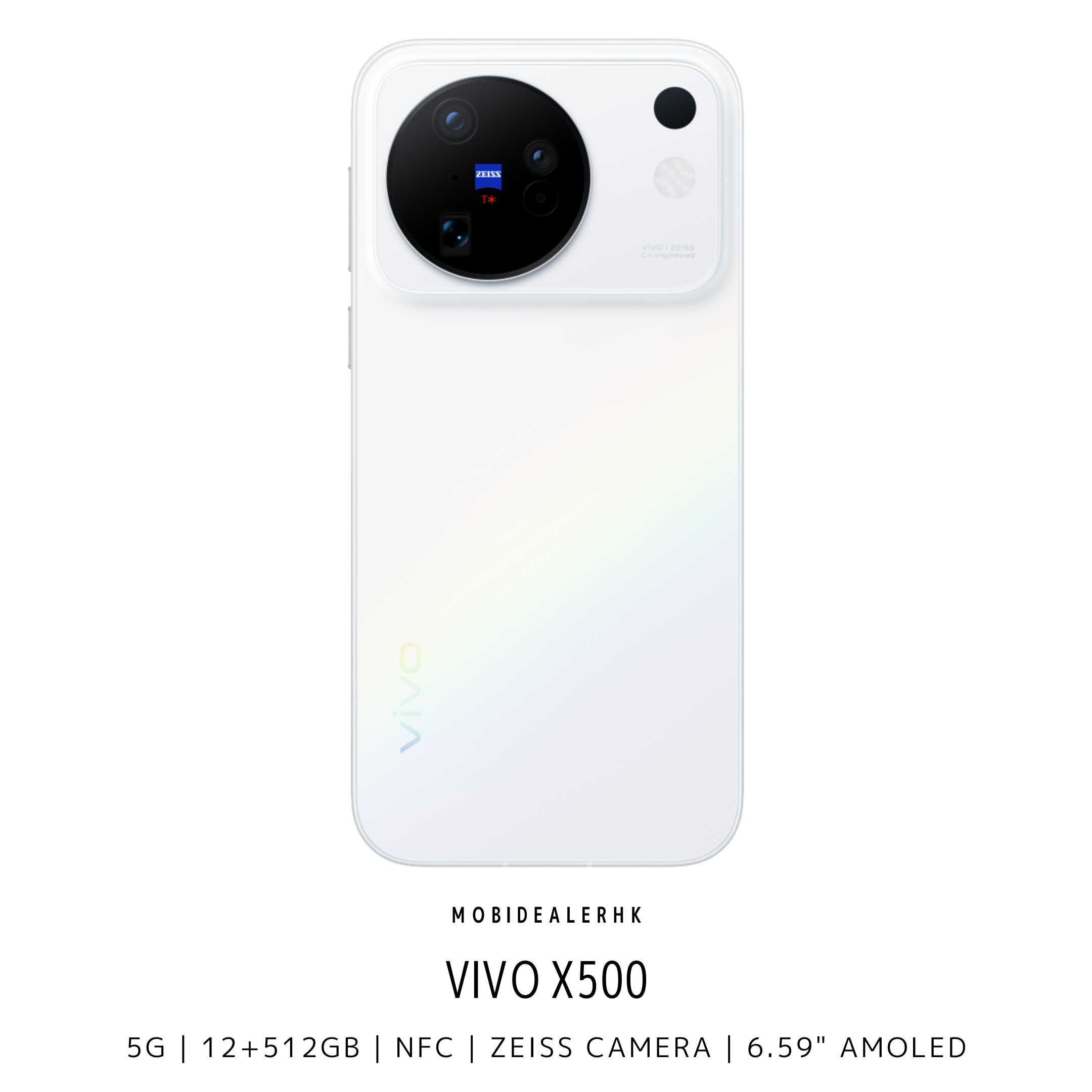 Vivo X500 | 5G | 智能手機 | 蔡司 6400 萬像素 APO 超級長焦 | 7500mAh 巨量電池 | IP68/IP69 雙防護 | 天璣 9600M
