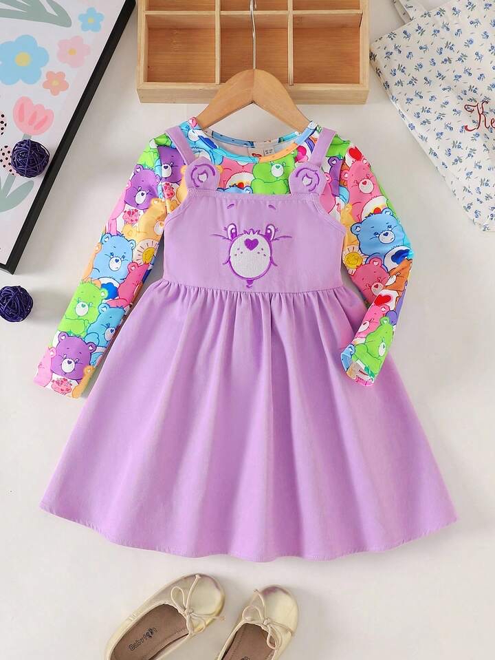 🌈可愛熊兒童🐻2件裝連身裙套裝