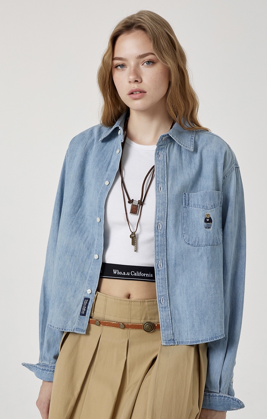 🇰🇷韓國Who A U夏季牛仔恤衫